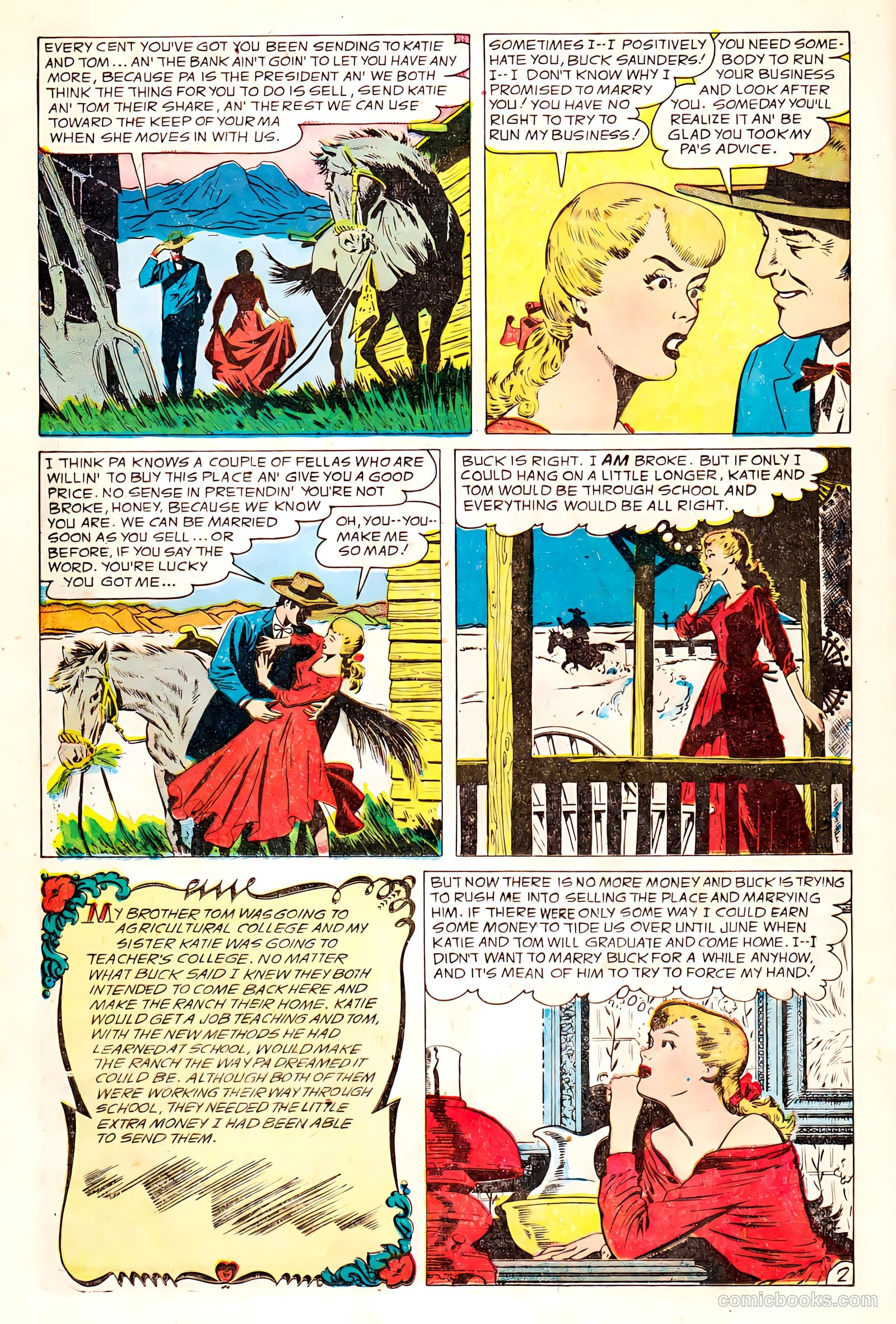 Western Love Trails #9 (1950) — page 20 of 36