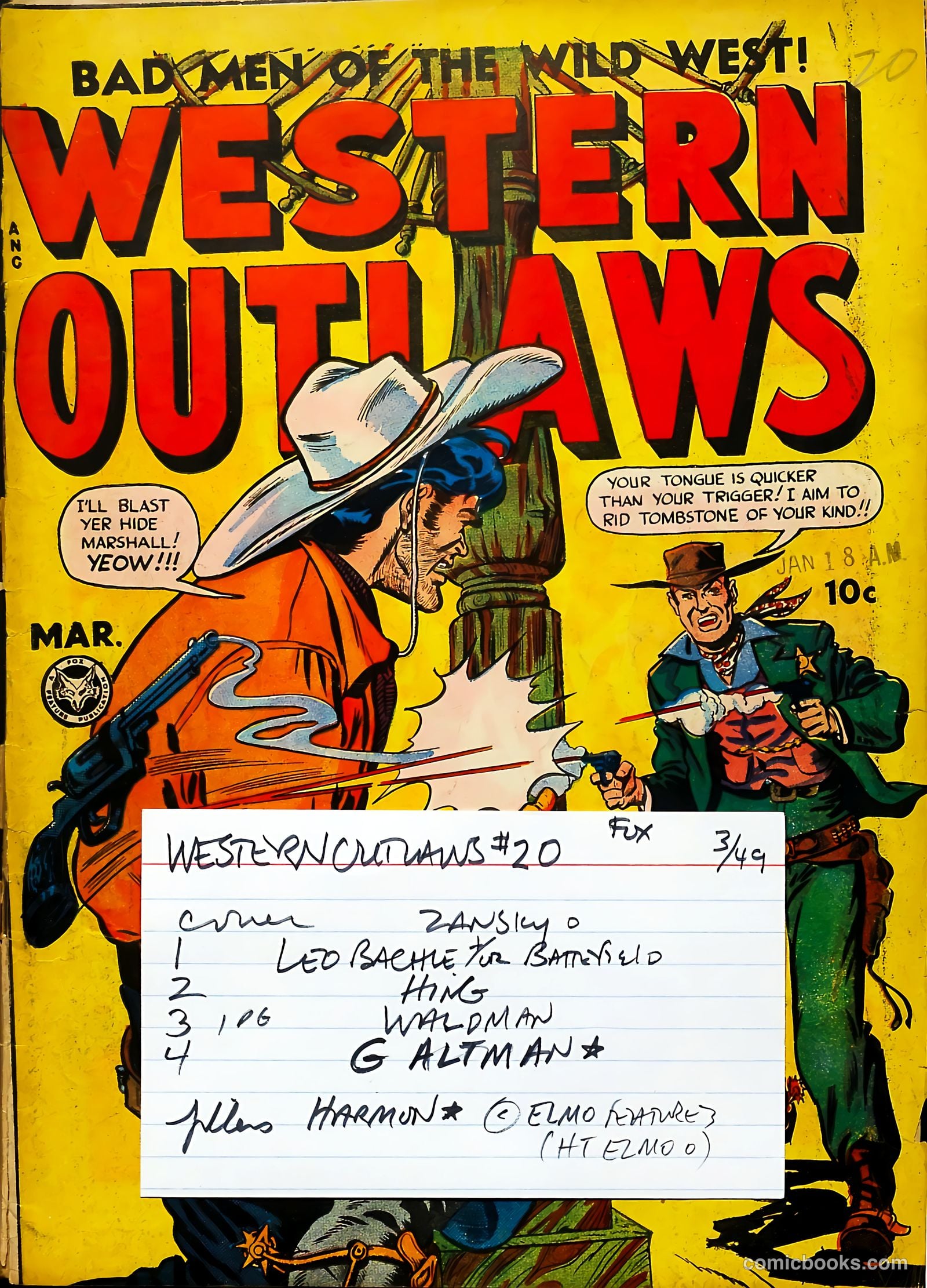 Western Outlaws #20 (1949) — page 37 of 37