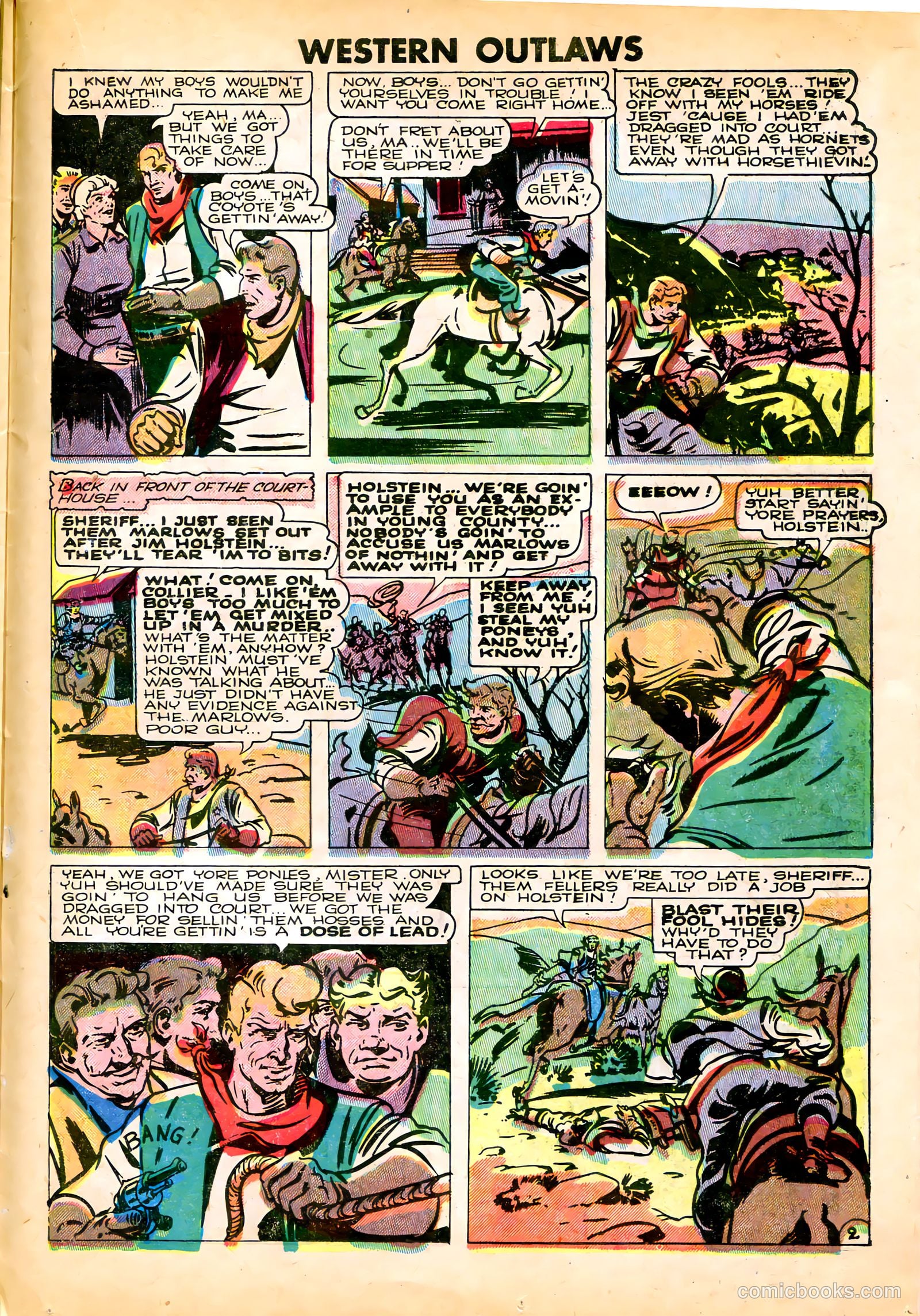 Western Outlaws #21 (1949) — page 23 of 36