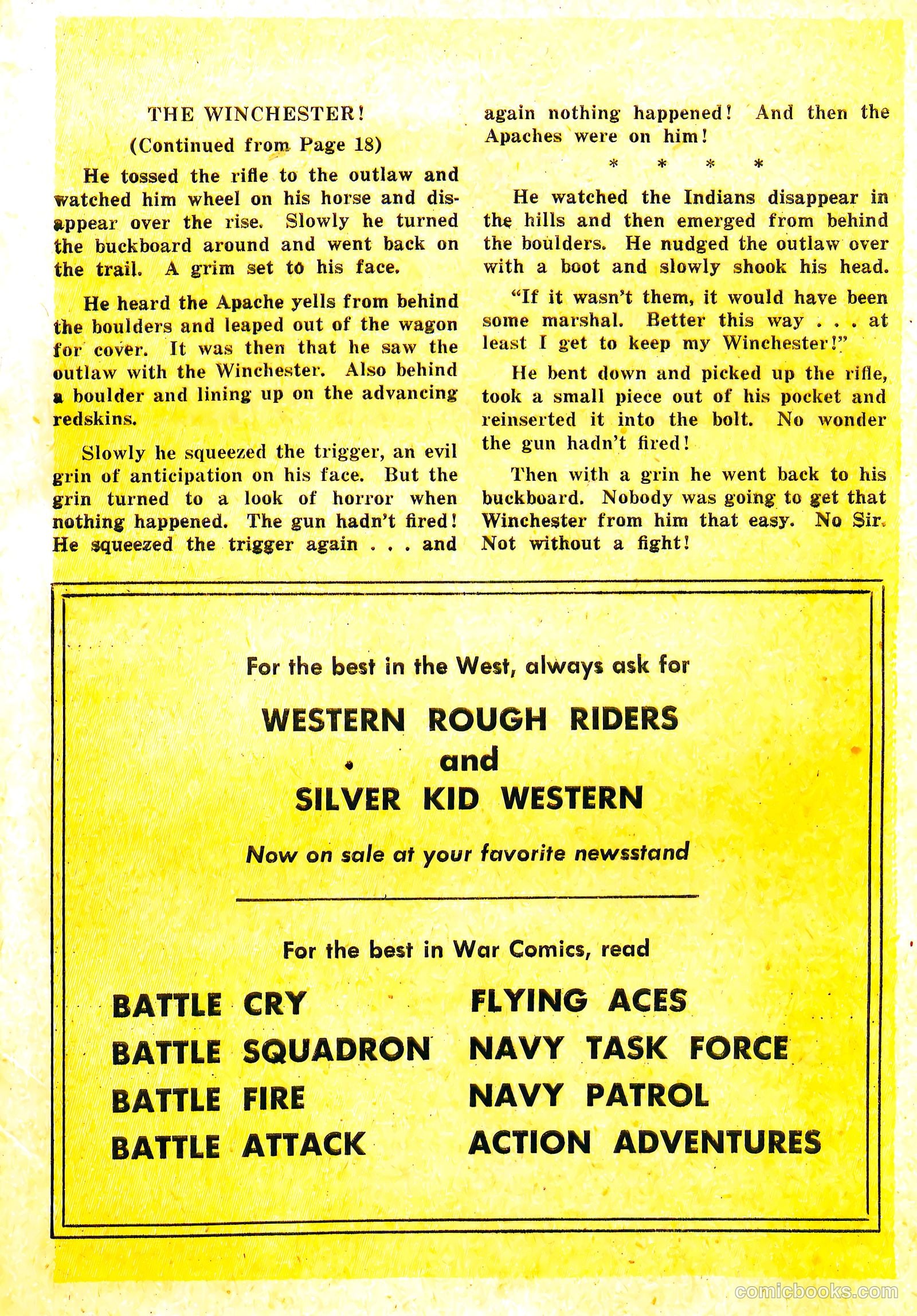 Western Rough Riders #4 (1955) — page 33 of 36