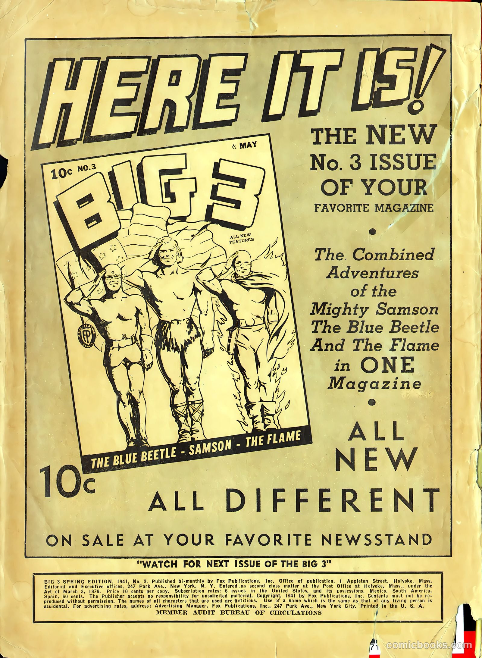Big 3 #3 (1941) — page 3 of 68