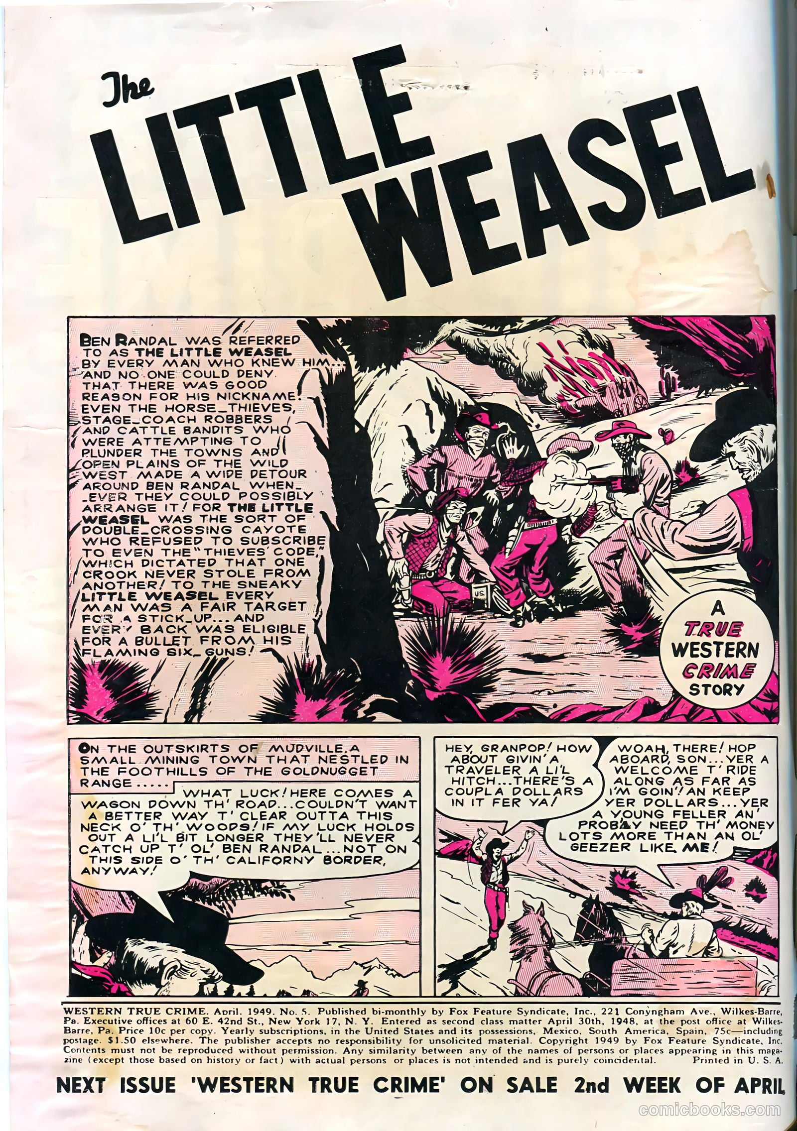 Western True Crime #5 (1949) — page 2 of 36