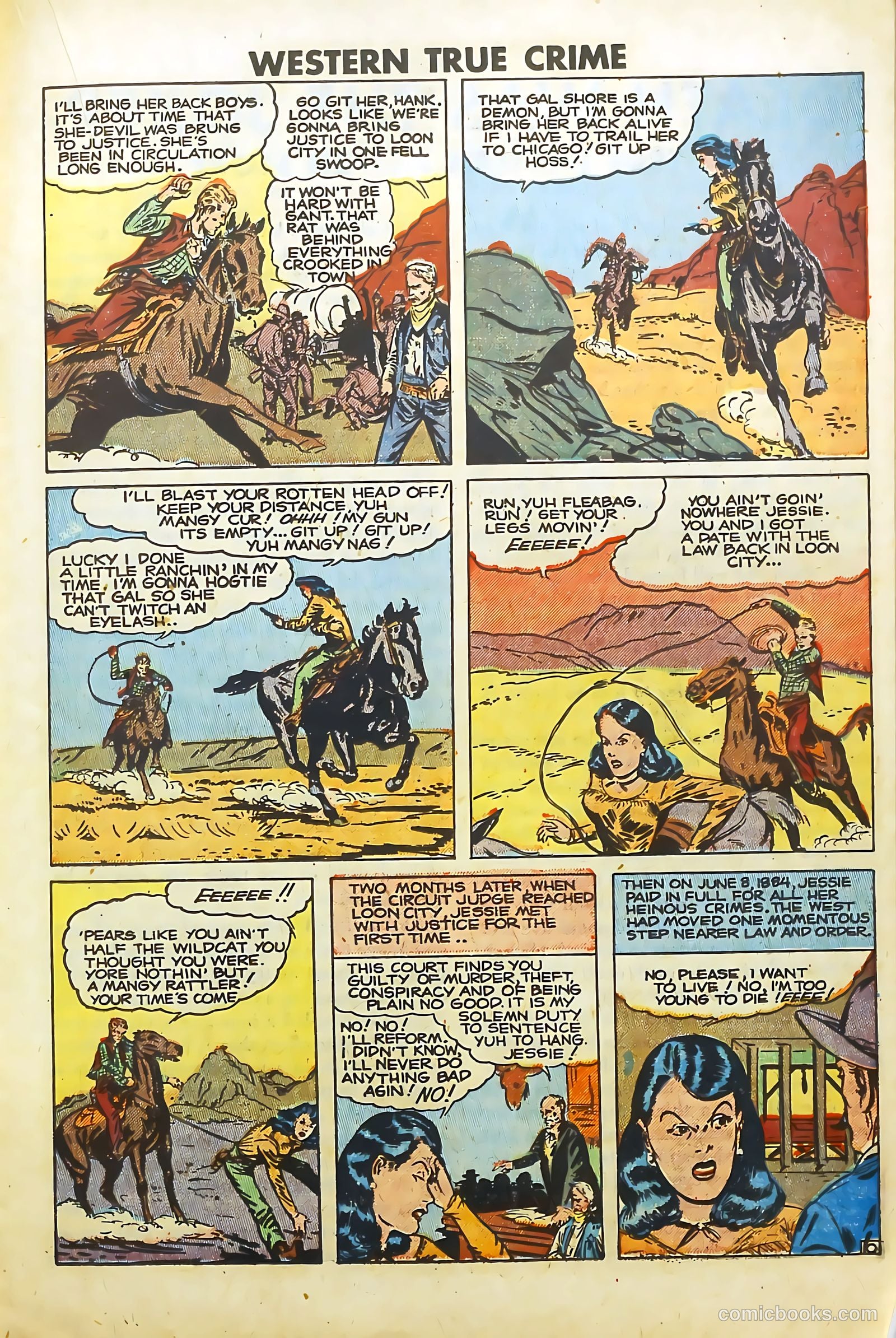 Western True Crime #6 (1949) — page 21 of 36