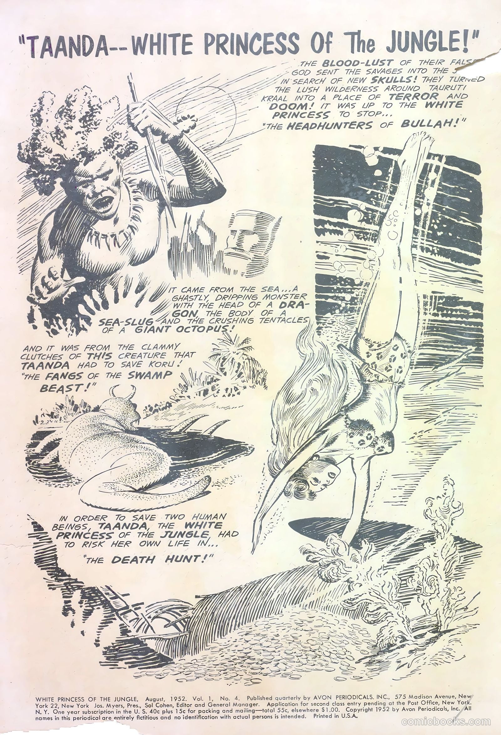 White Princess of the Jungle #4 (1952) — page 2 of 36