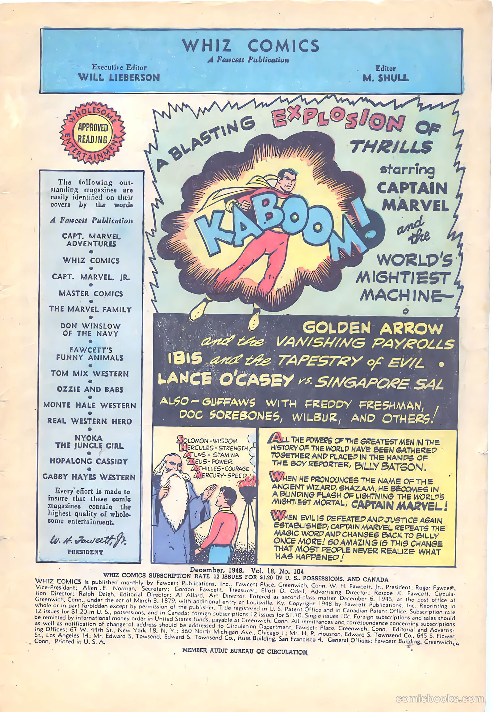 Whiz Comics #104 (1948) — page 3 of 52