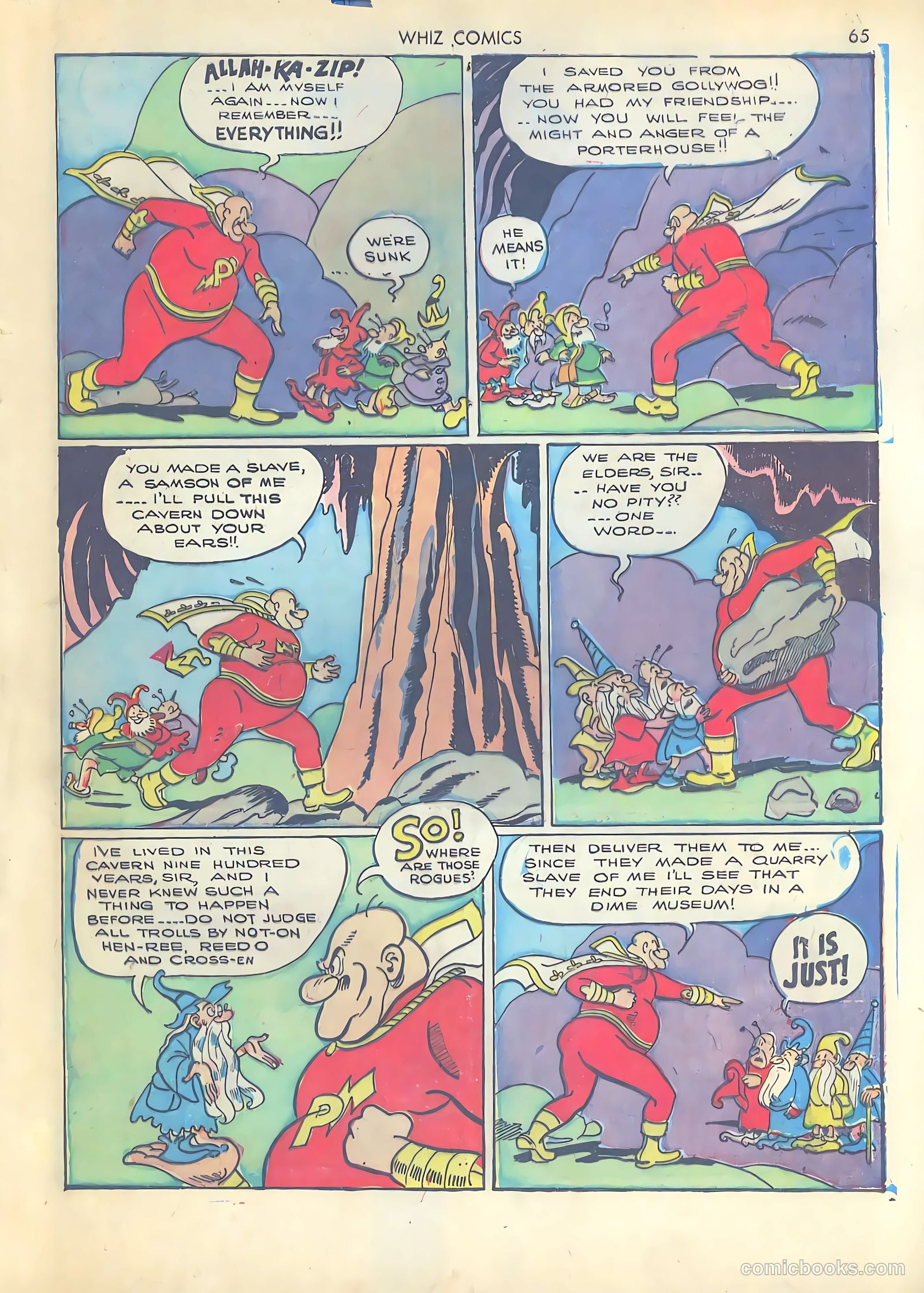 Whiz Comics #37 (1942) — page 65 of 68