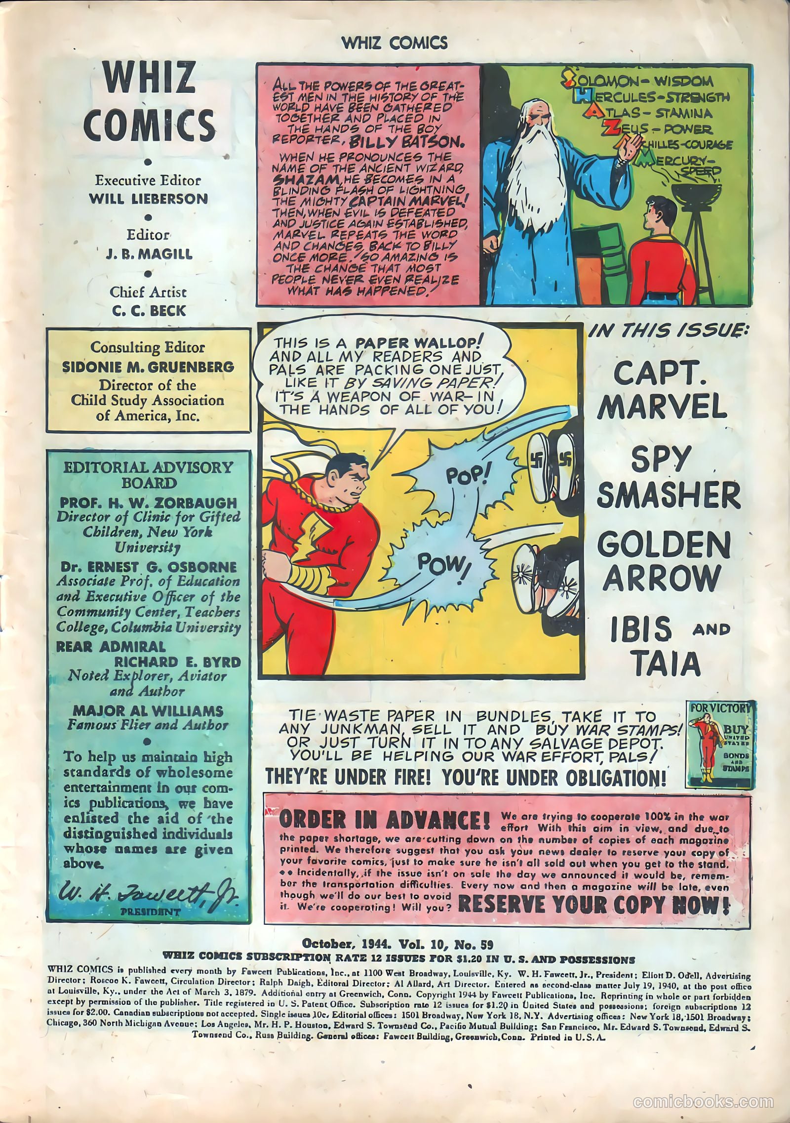 Whiz Comics #59 (1944) — page 3 of 36