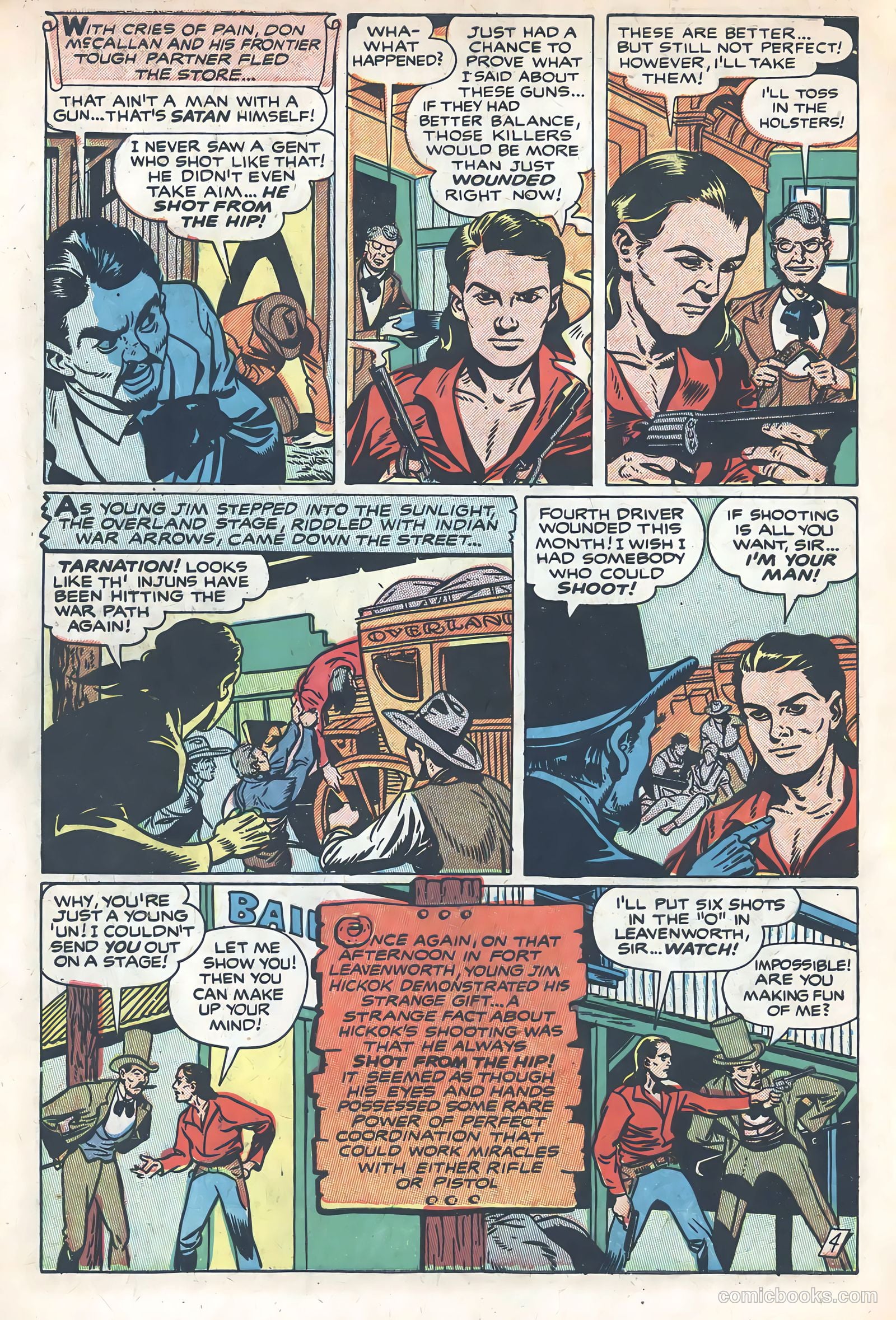 Wild Bill Hickok #1 (1949) — page 6 of 37