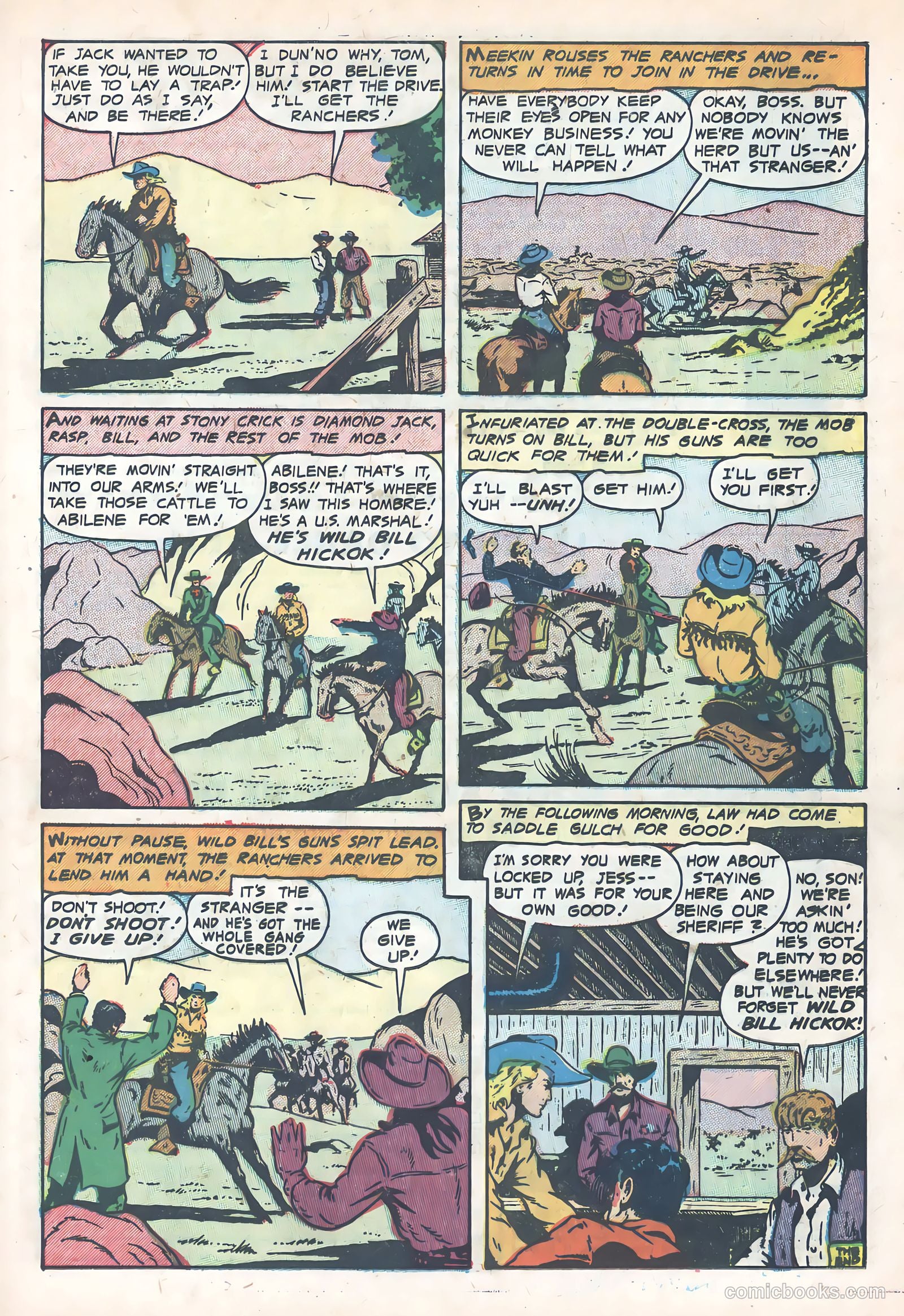 Wild Bill Hickok #14 (1953) — page 25 of 36