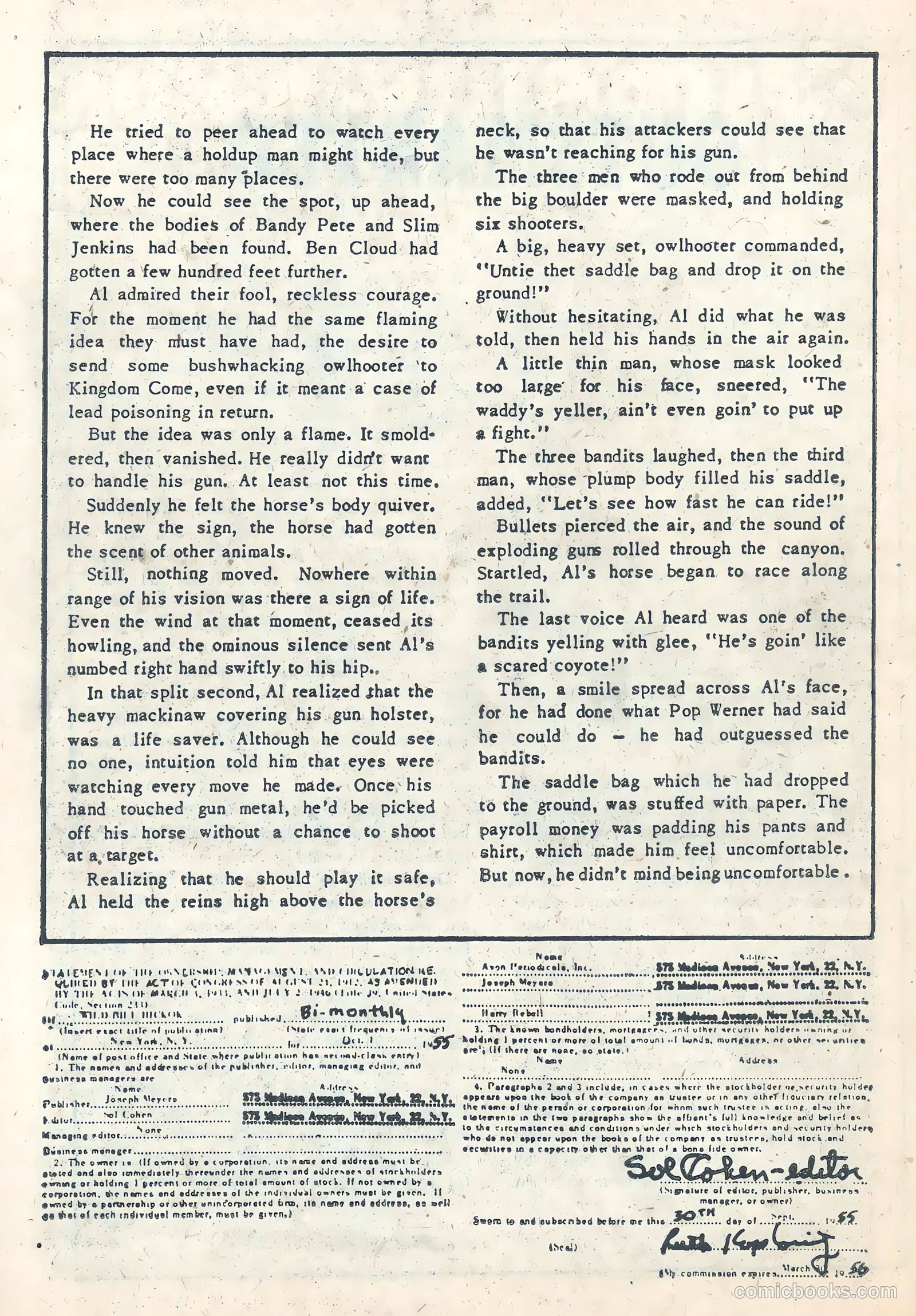 Wild Bill Hickok #27 (1956) — page 10 of 36