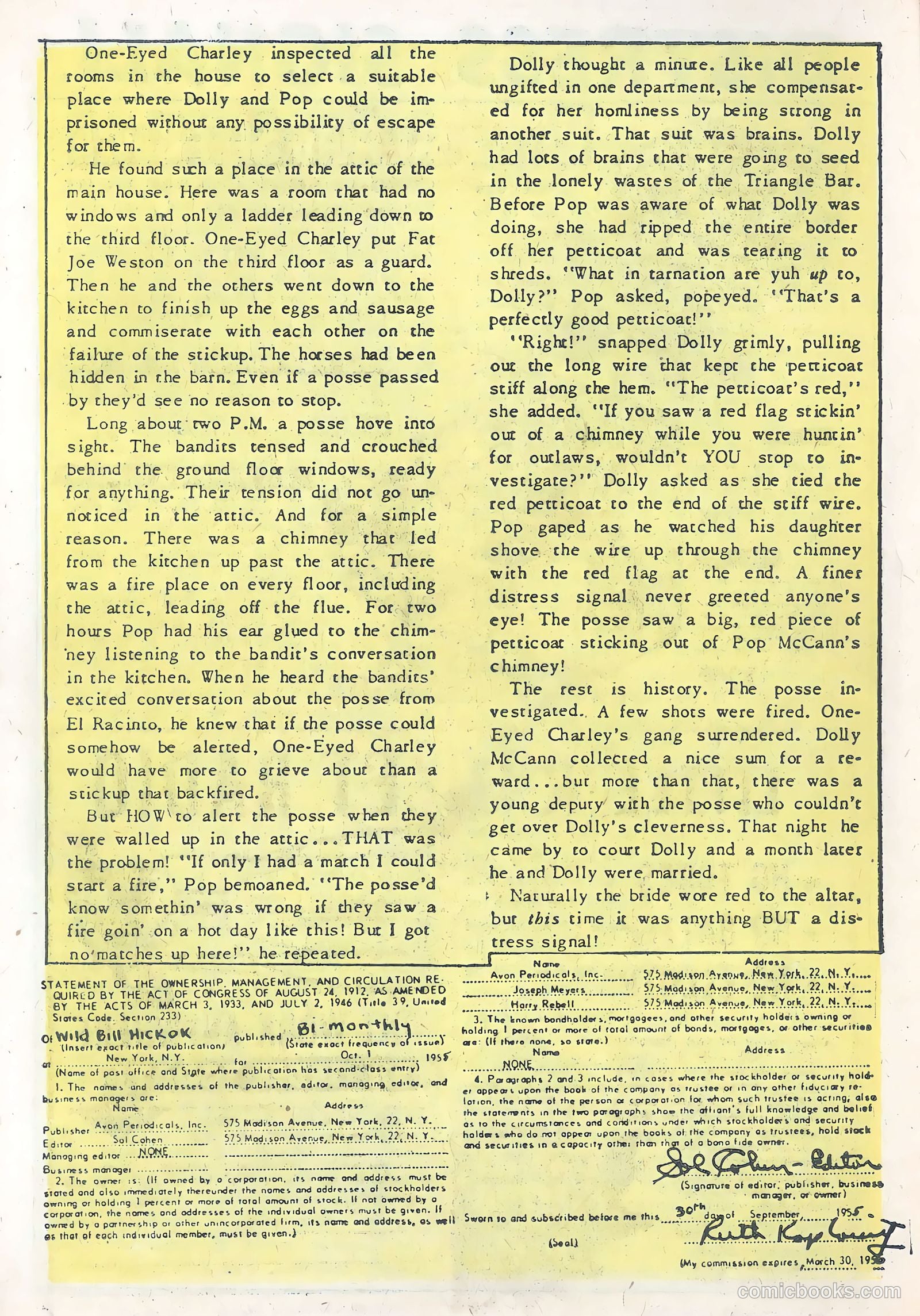 Wild Bill Hickok #28 (1956) — page 10 of 37