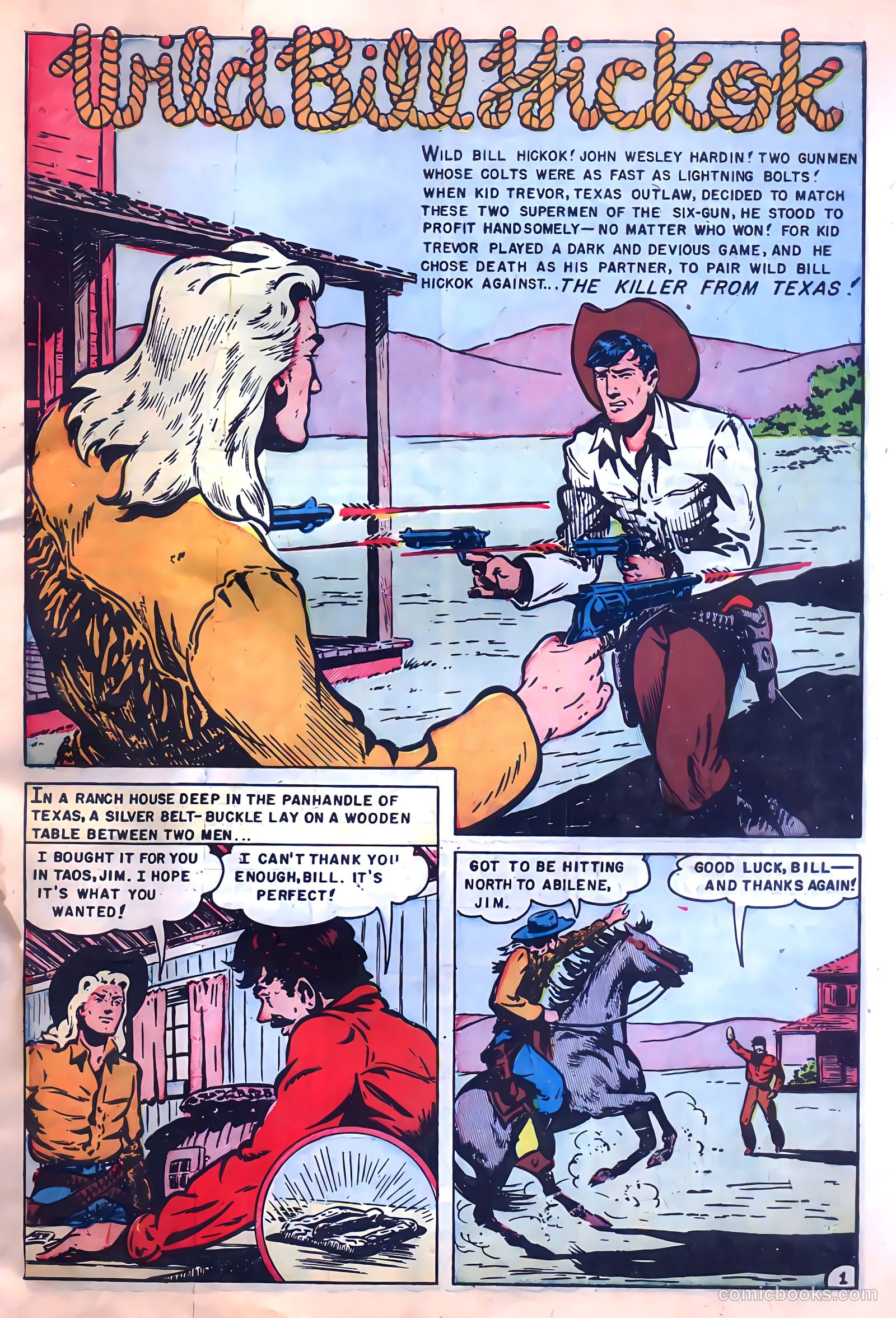 Wild Bill Hickok #9 (1951) — page 3 of 36