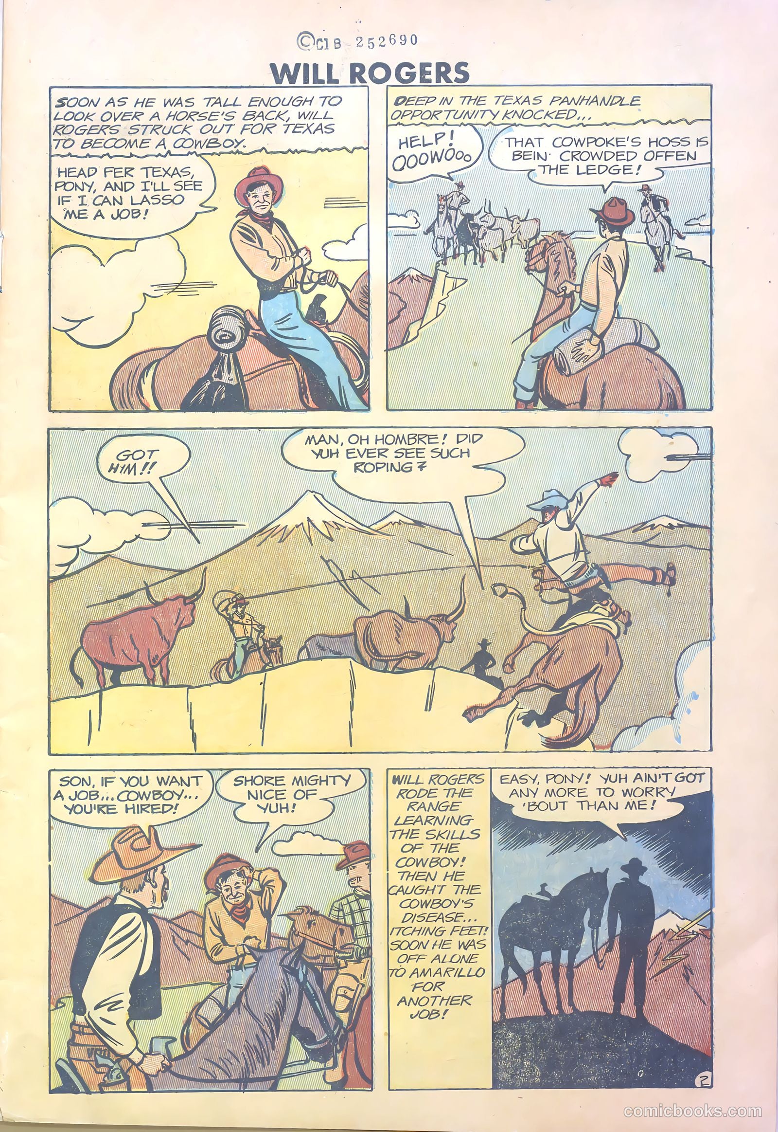 Will Rogers #5 (1950) — page 3 of 36
