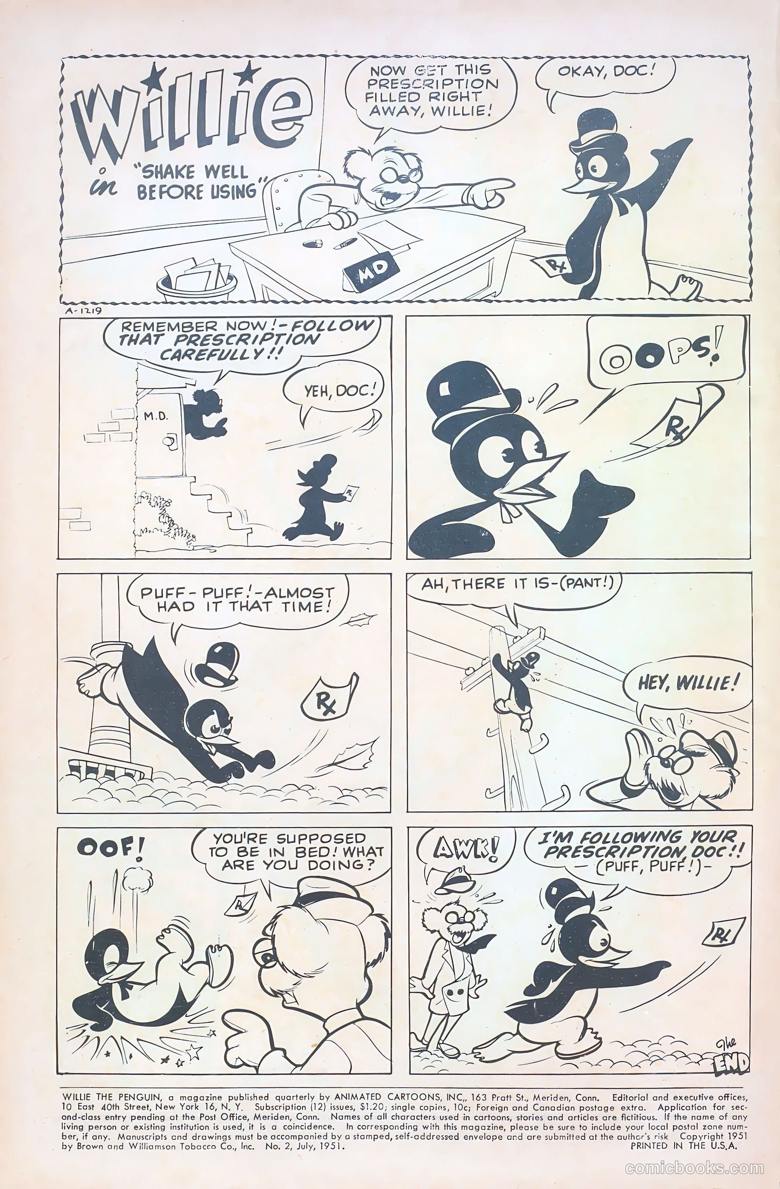 Willie the Penguin #2 (1951) — page 2 of 36