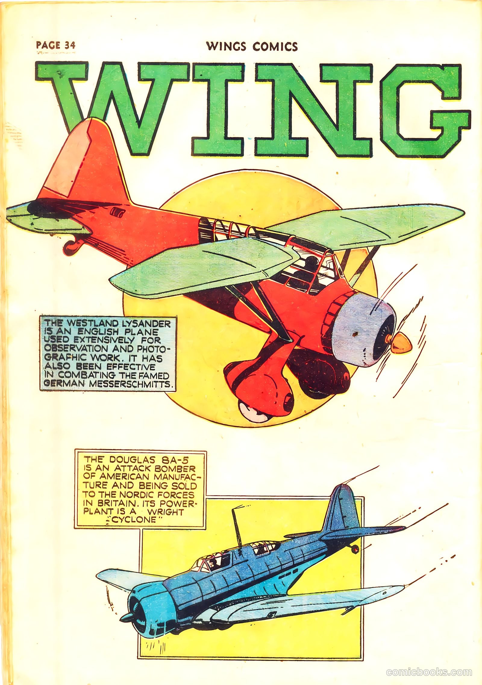 Wings Comics #11 (1941) — page 36 of 68