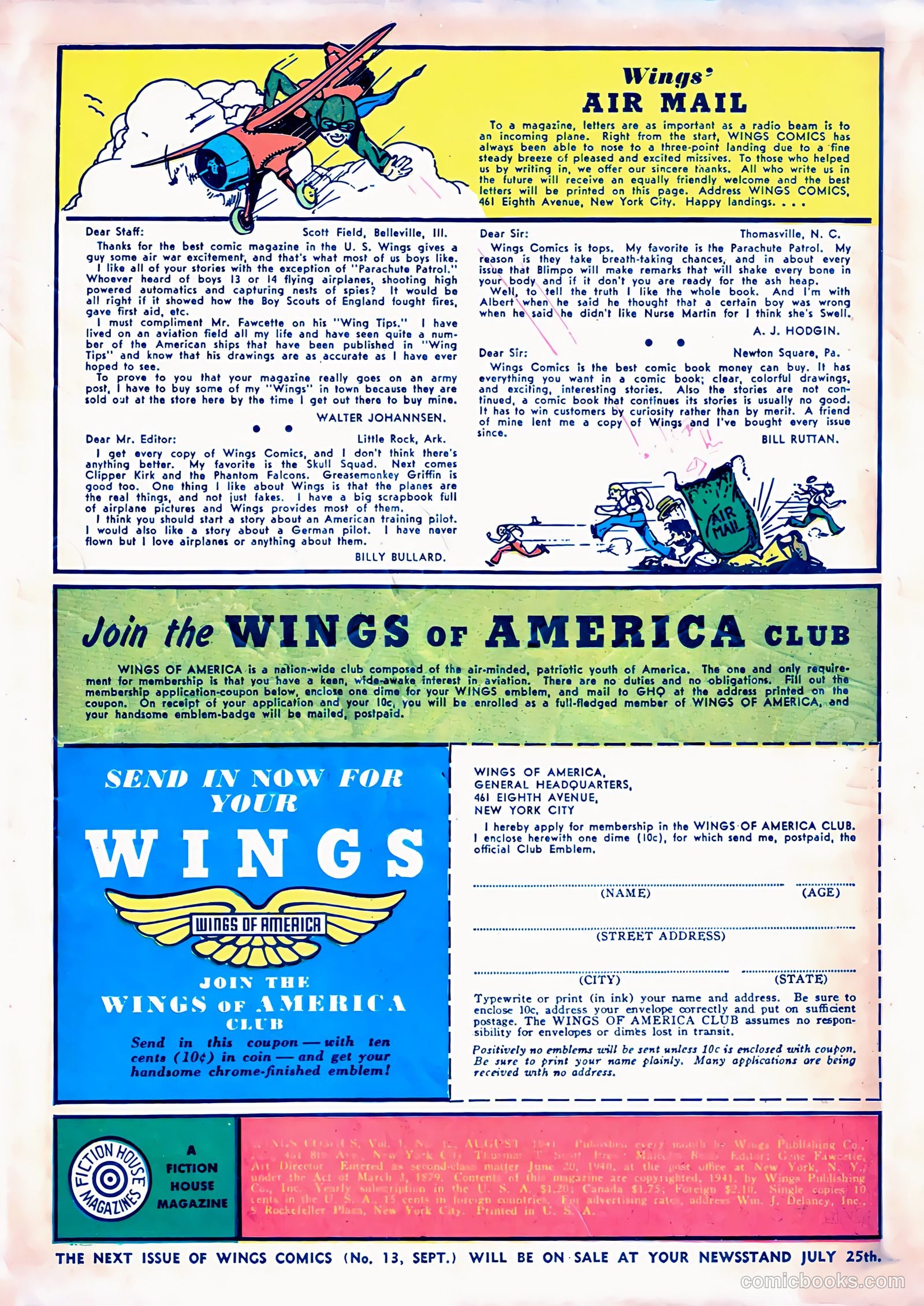 Wings Comics #12 (1941) — page 2 of 68