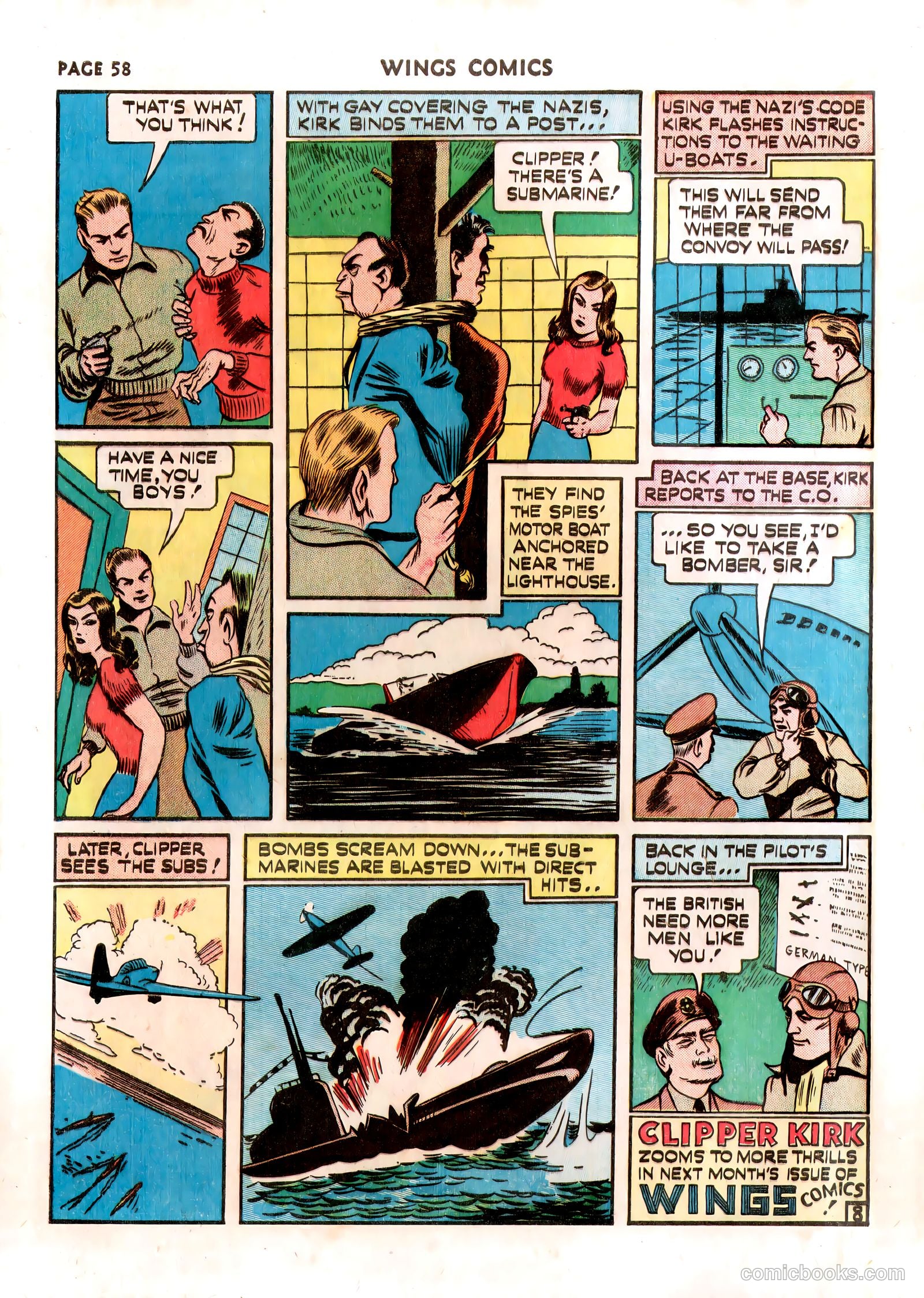 Wings Comics #13 (1941) — page 60 of 68