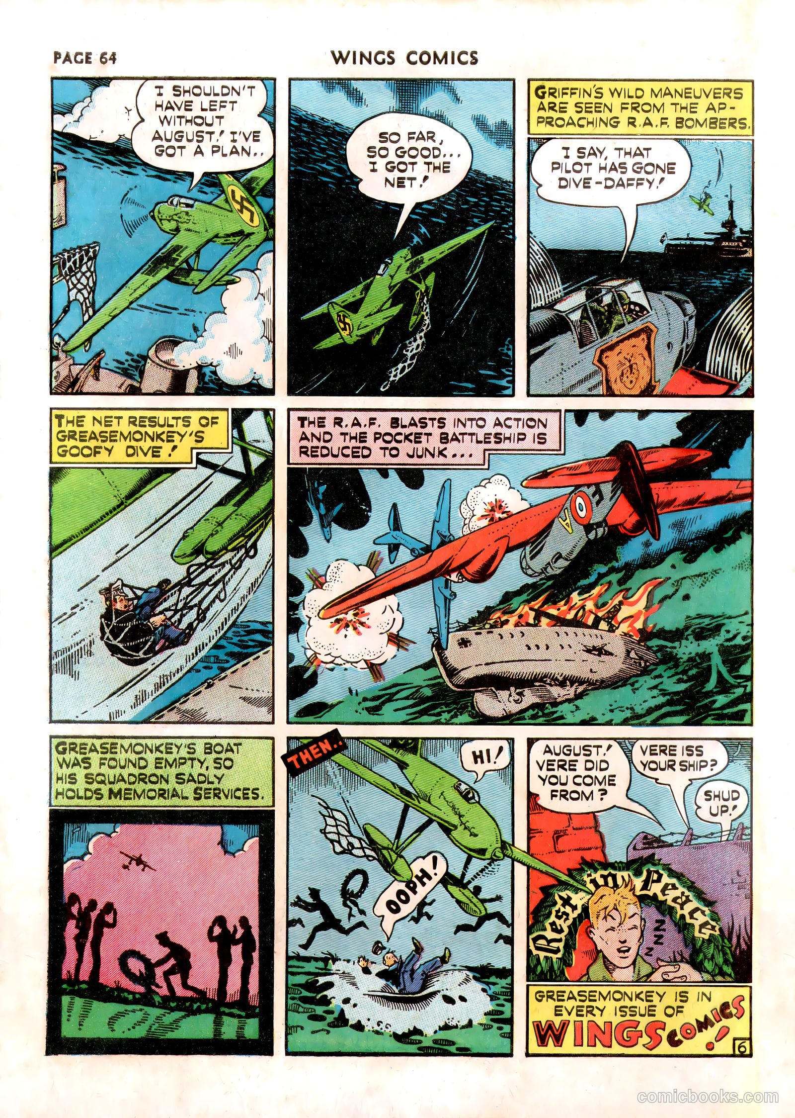 Wings Comics #13 (1941) — page 66 of 68
