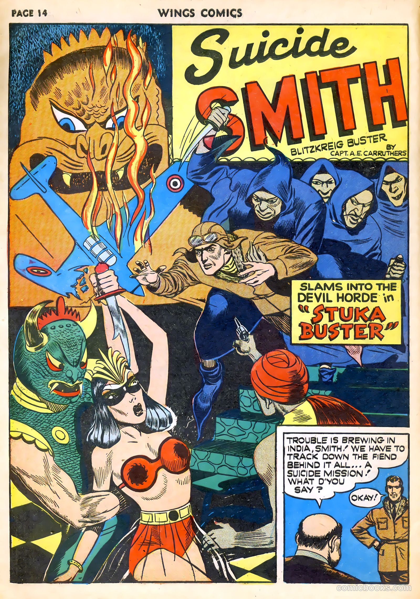 Wings Comics #14 (1941) — page 16 of 68