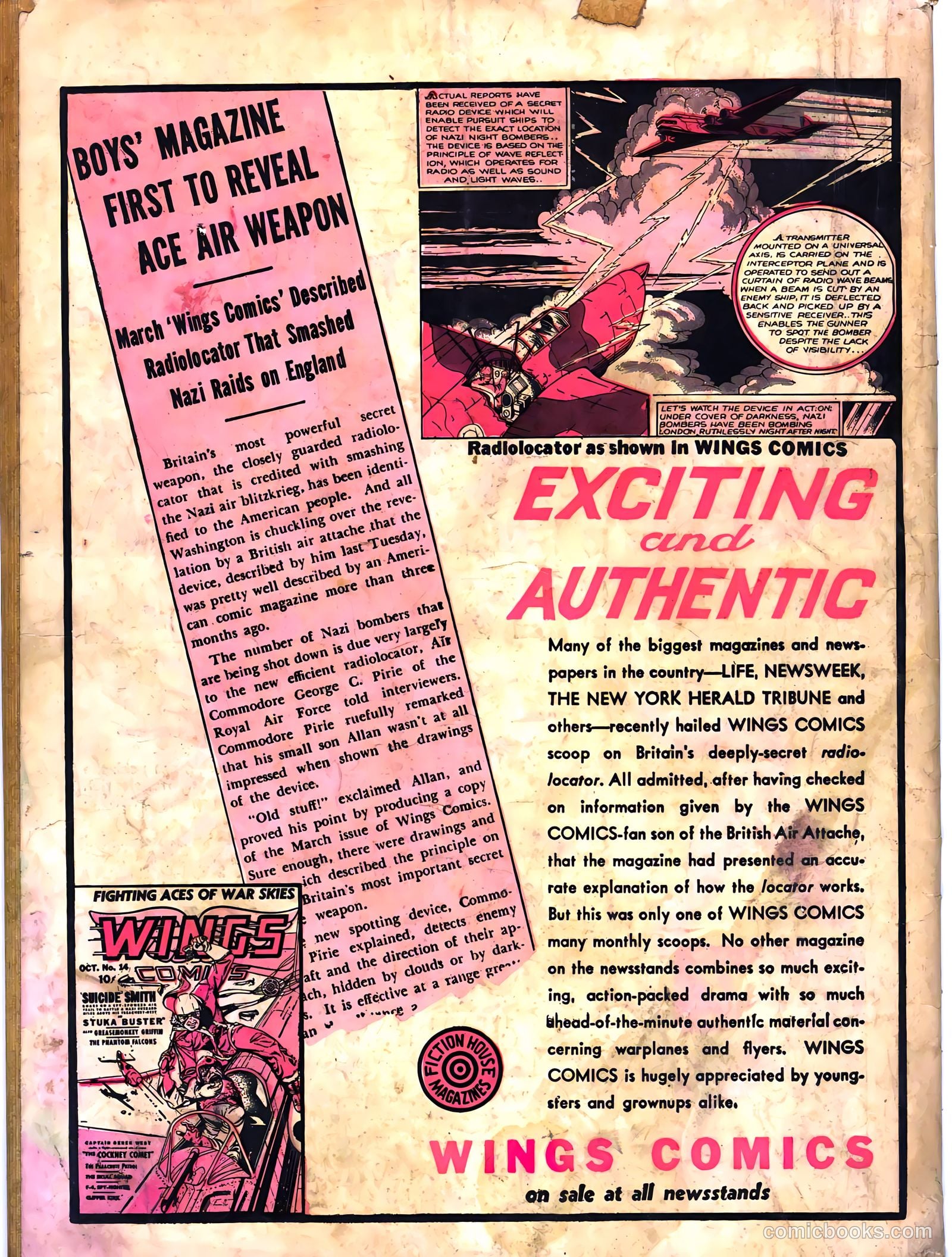 Wings Comics #15 (1941) — page 68 of 68
