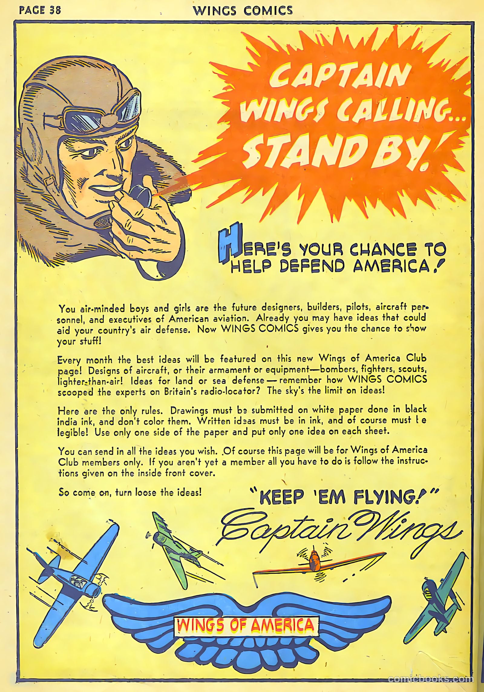 Wings Comics #18 (1942) — page 40 of 68