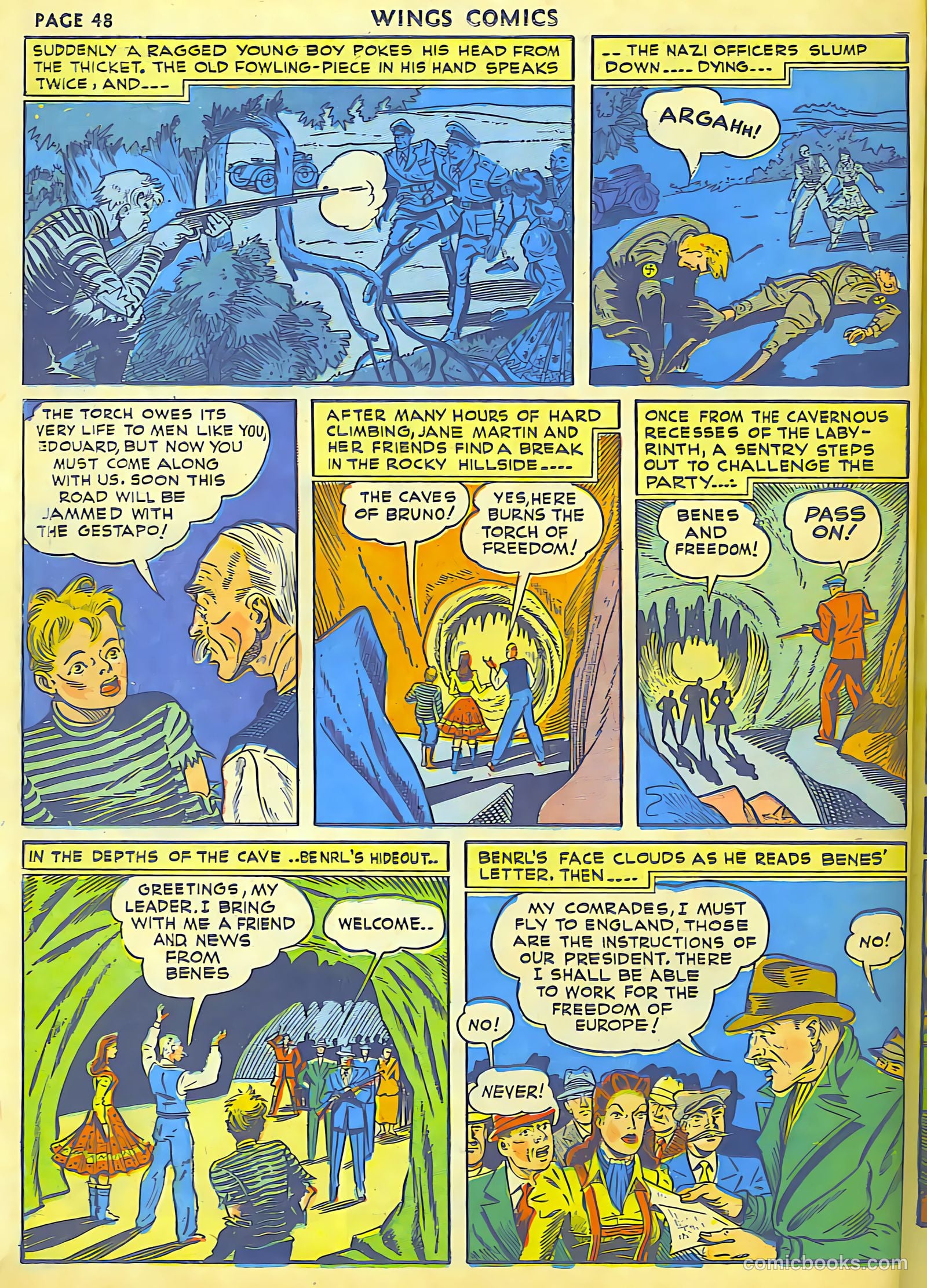 Wings Comics #18 (1942) — page 50 of 68