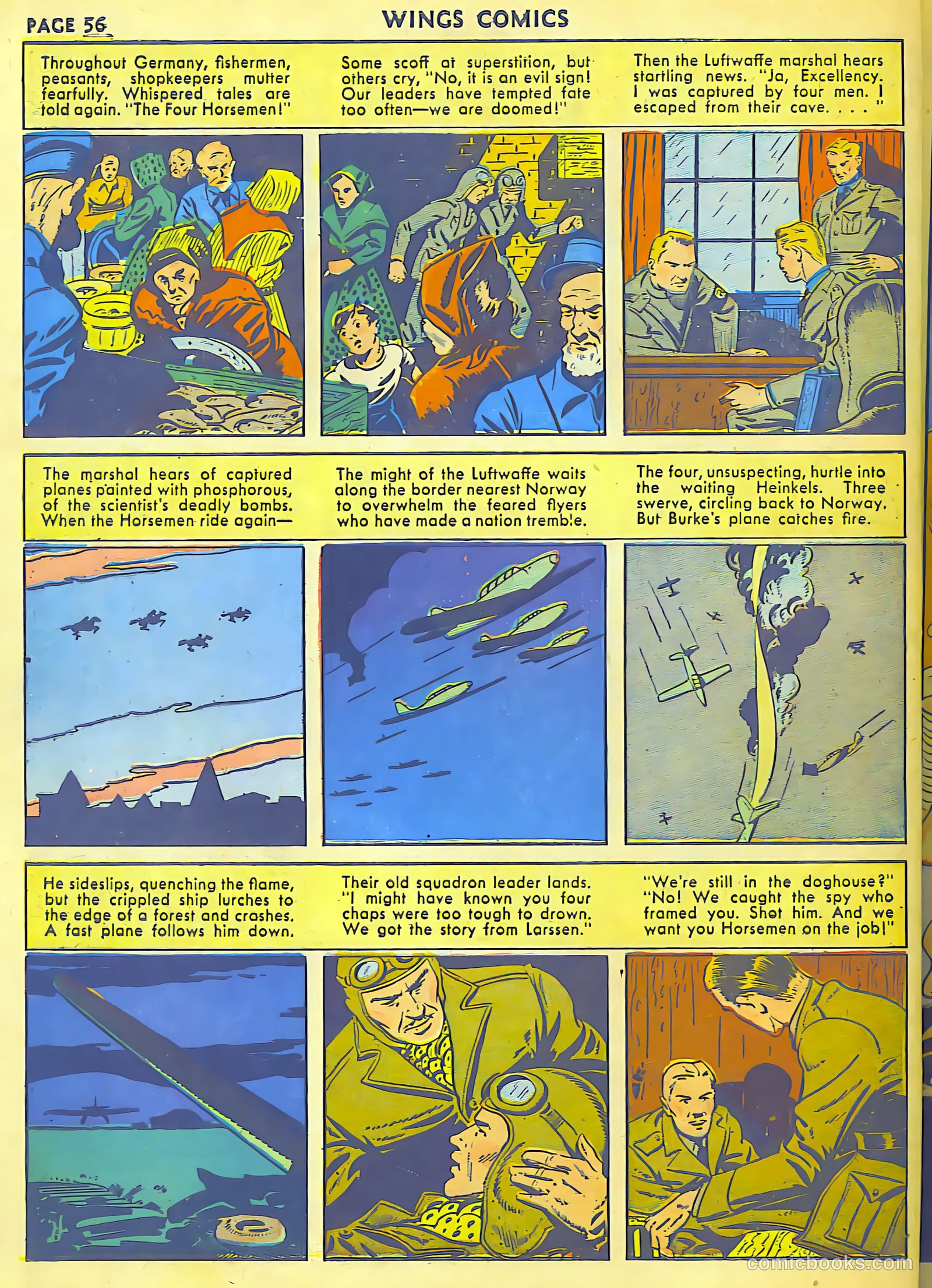 Wings Comics #18 (1942) — page 58 of 68