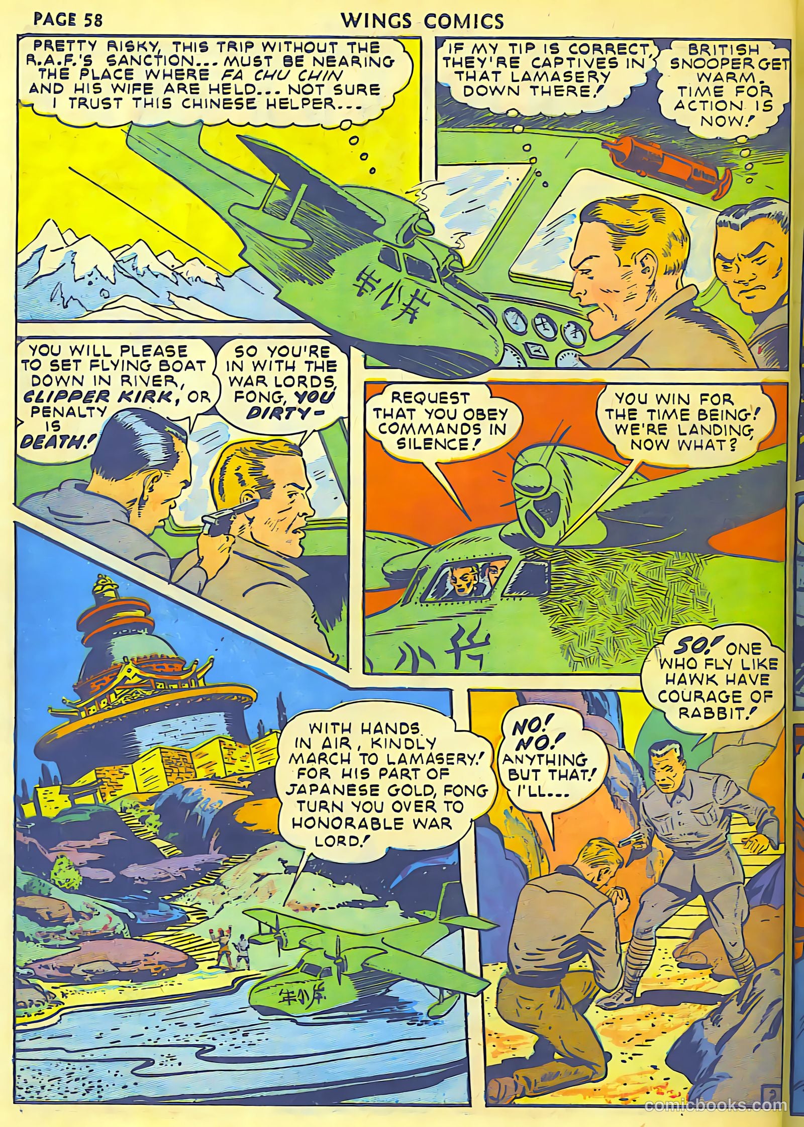 Wings Comics #18 (1942) — page 60 of 68