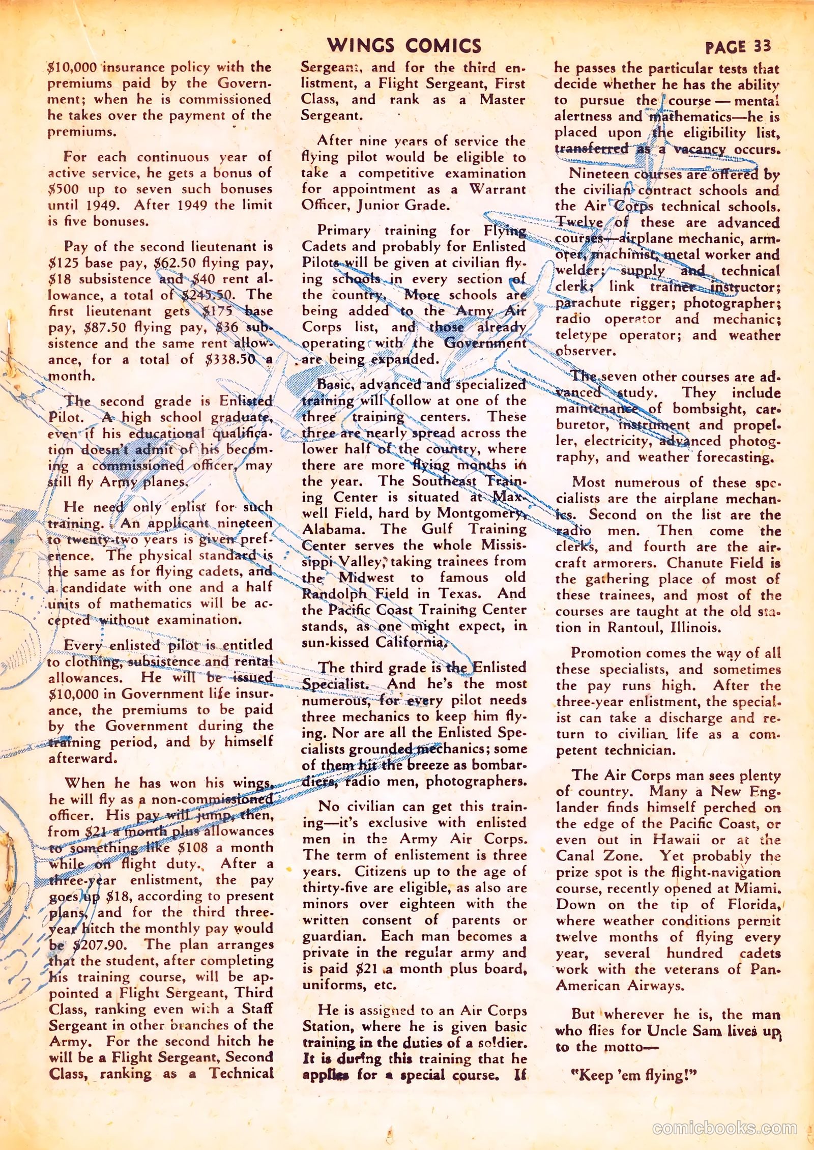 Wings Comics #20 (1942) — page 35 of 68