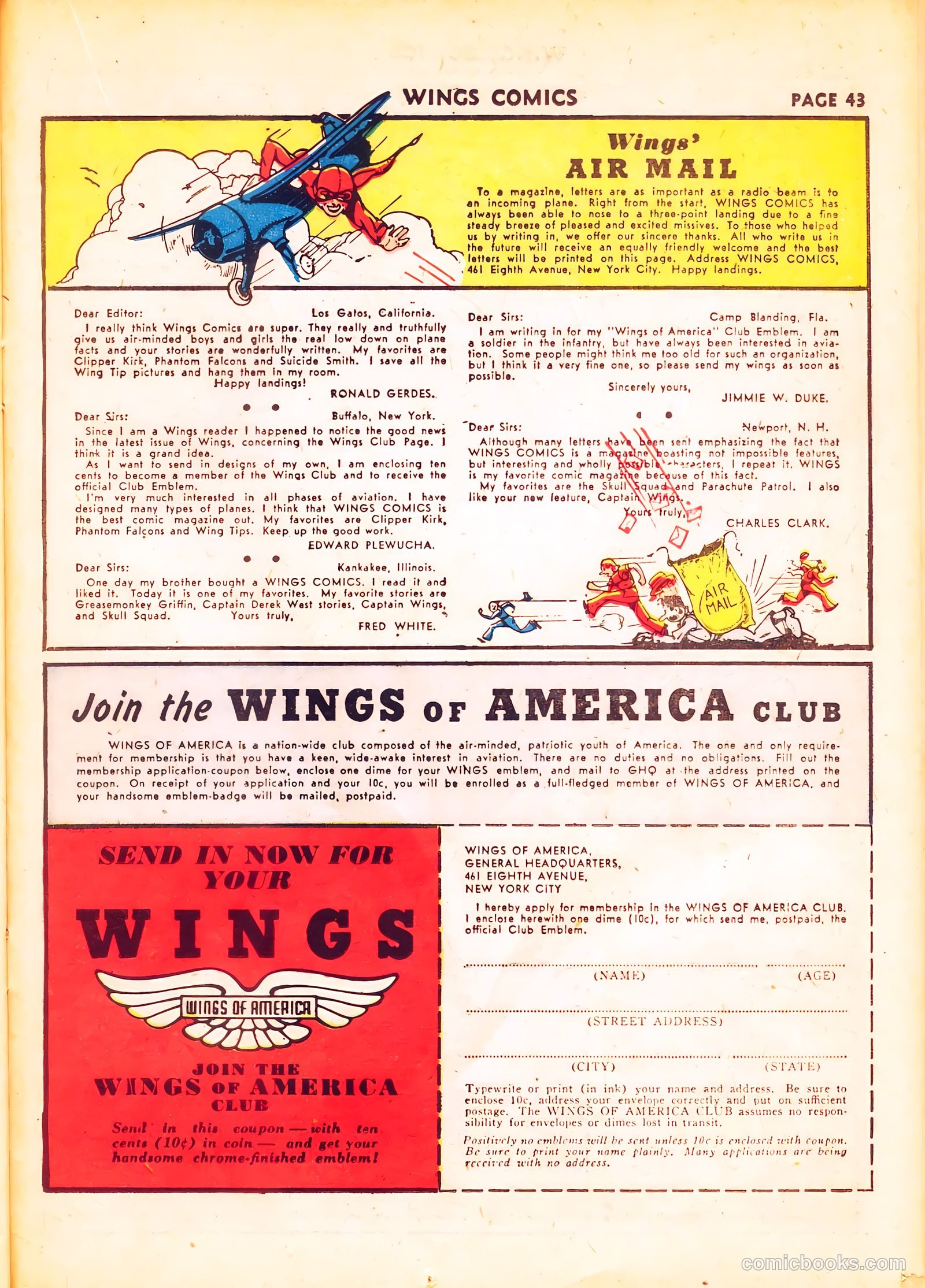 Wings Comics #20 (1942) — page 45 of 68