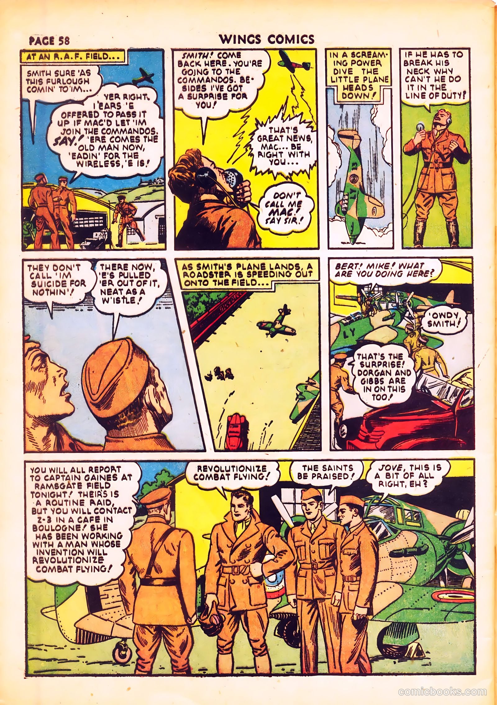 Wings Comics #20 (1942) — page 60 of 68