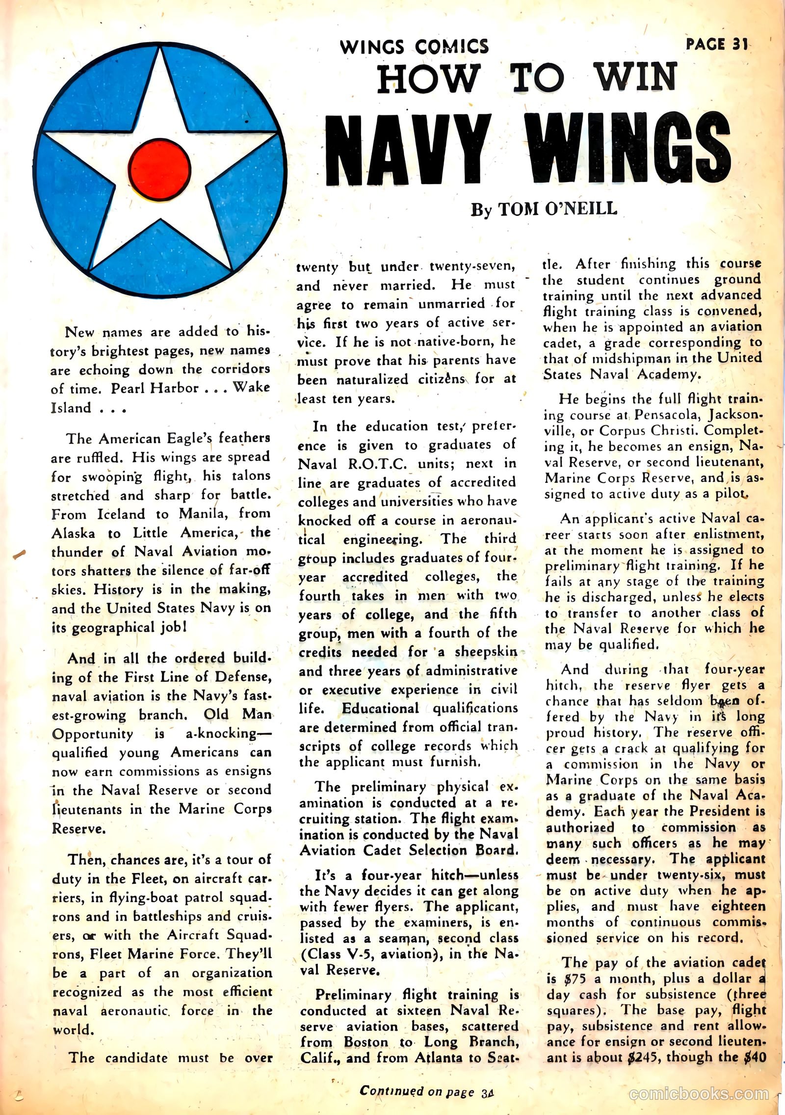 Wings Comics #21 (1942) — page 33 of 68