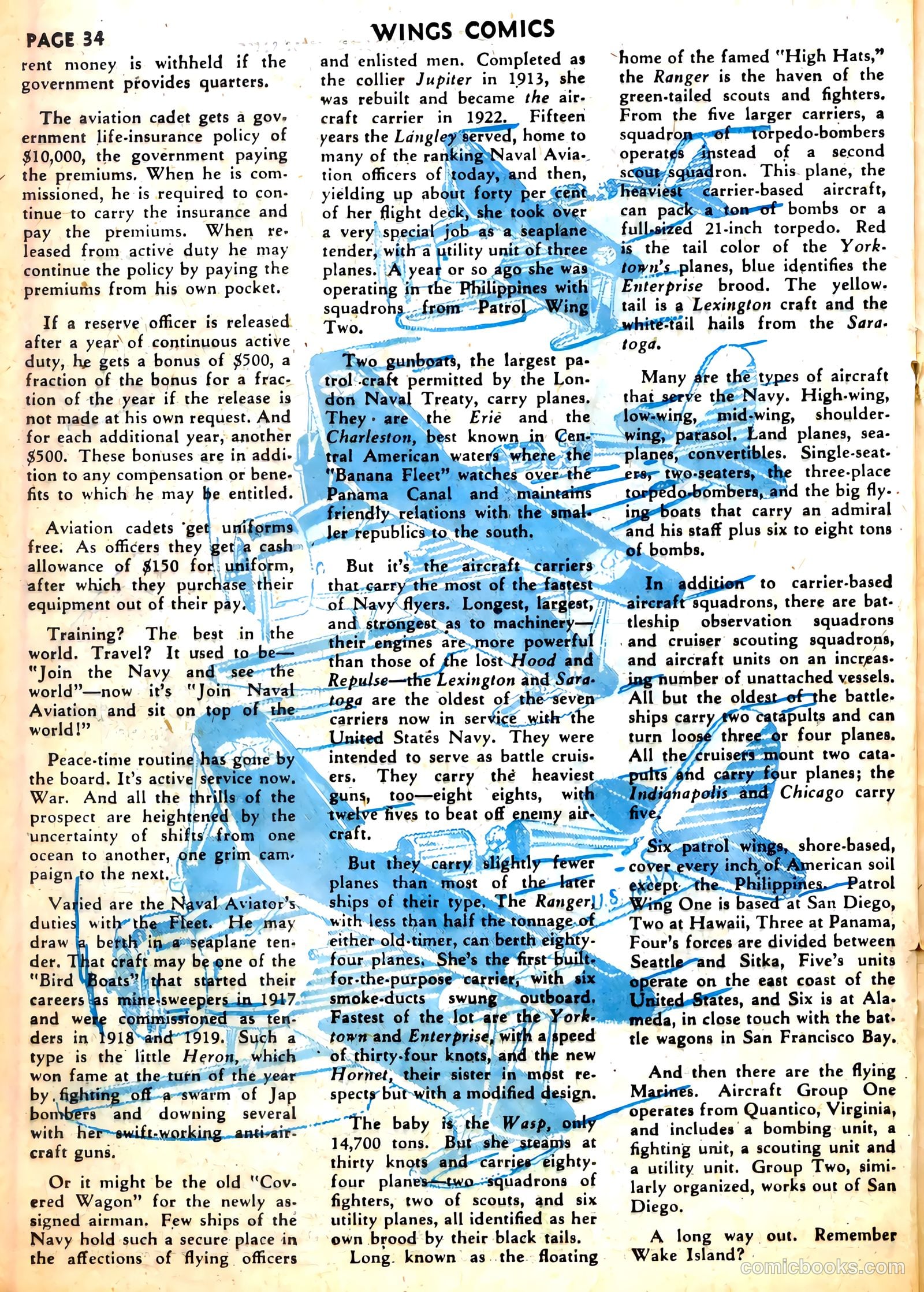 Wings Comics #21 (1942) — page 36 of 68