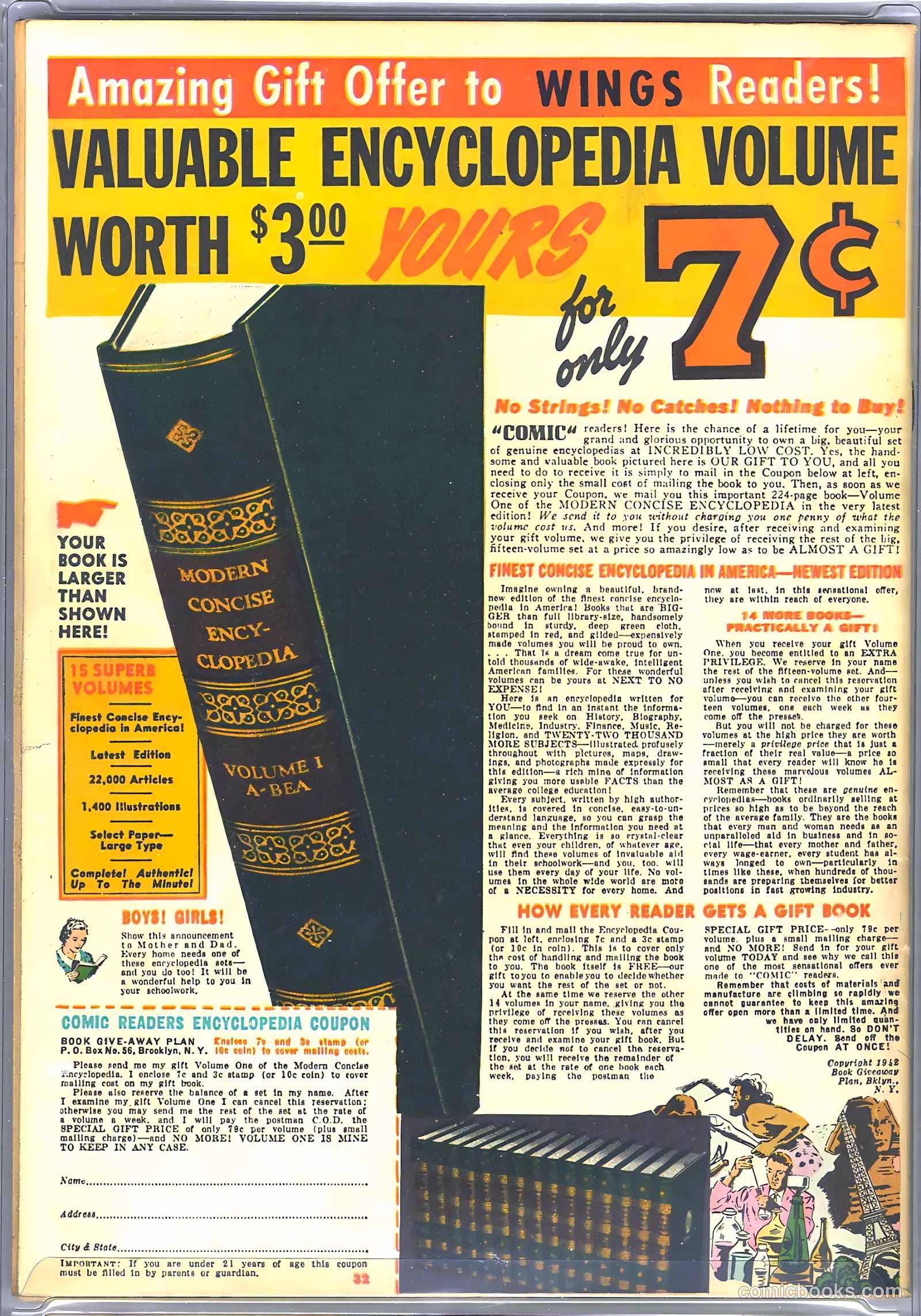 Wings Comics #21 (1942) — page 68 of 68