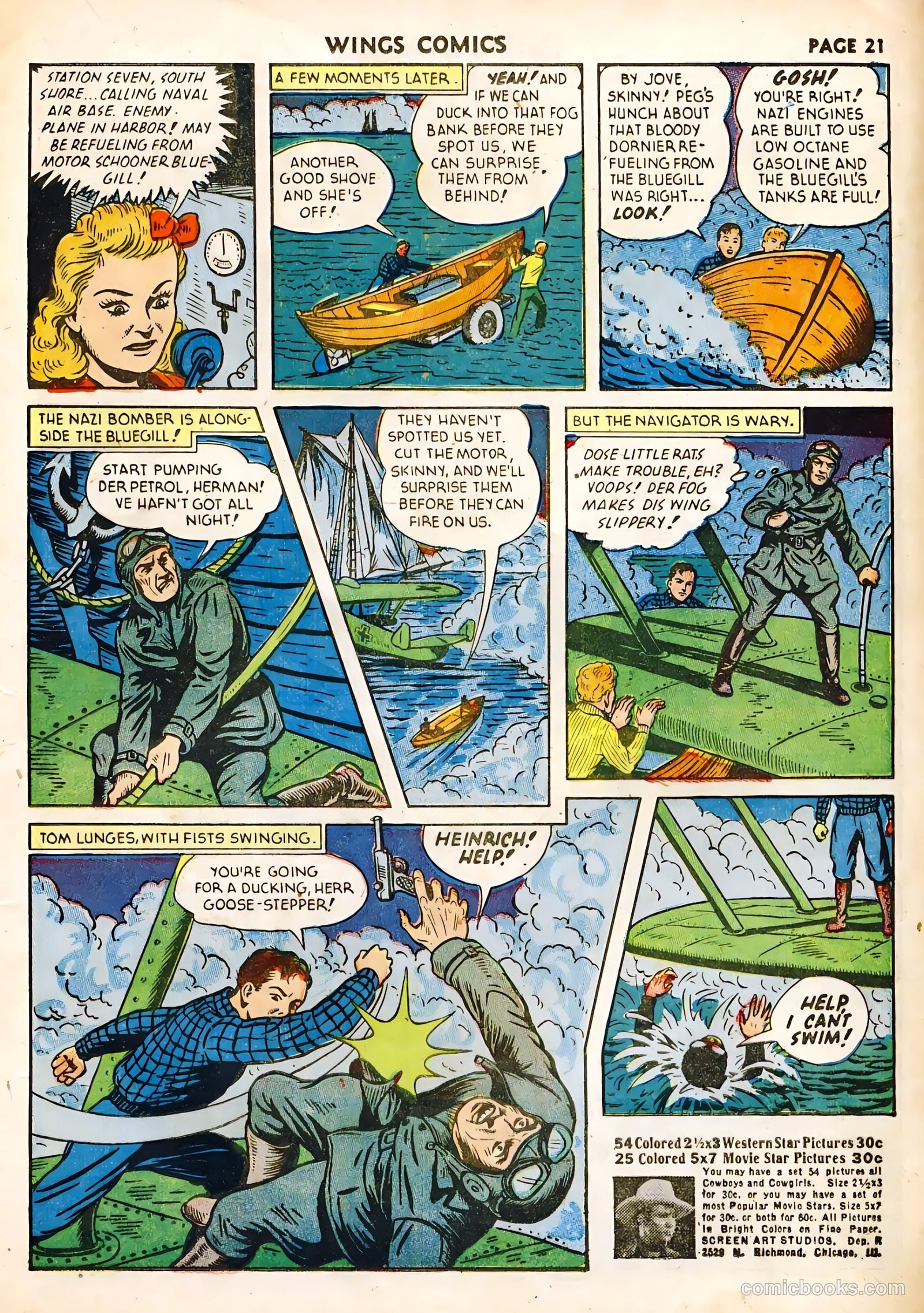 Wings Comics #22 (1942) — page 23 of 68