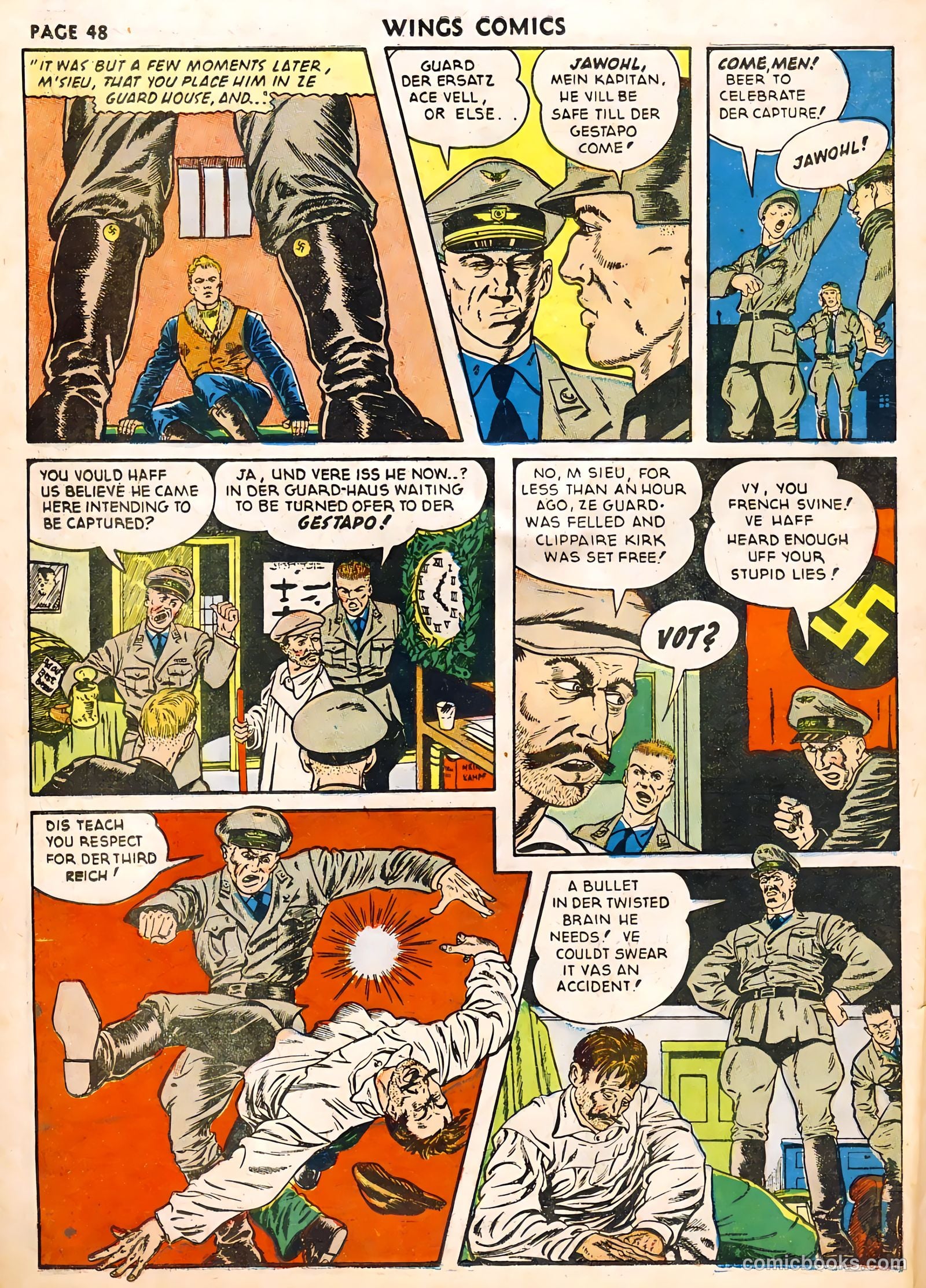 Wings Comics #22 (1942) — page 50 of 68