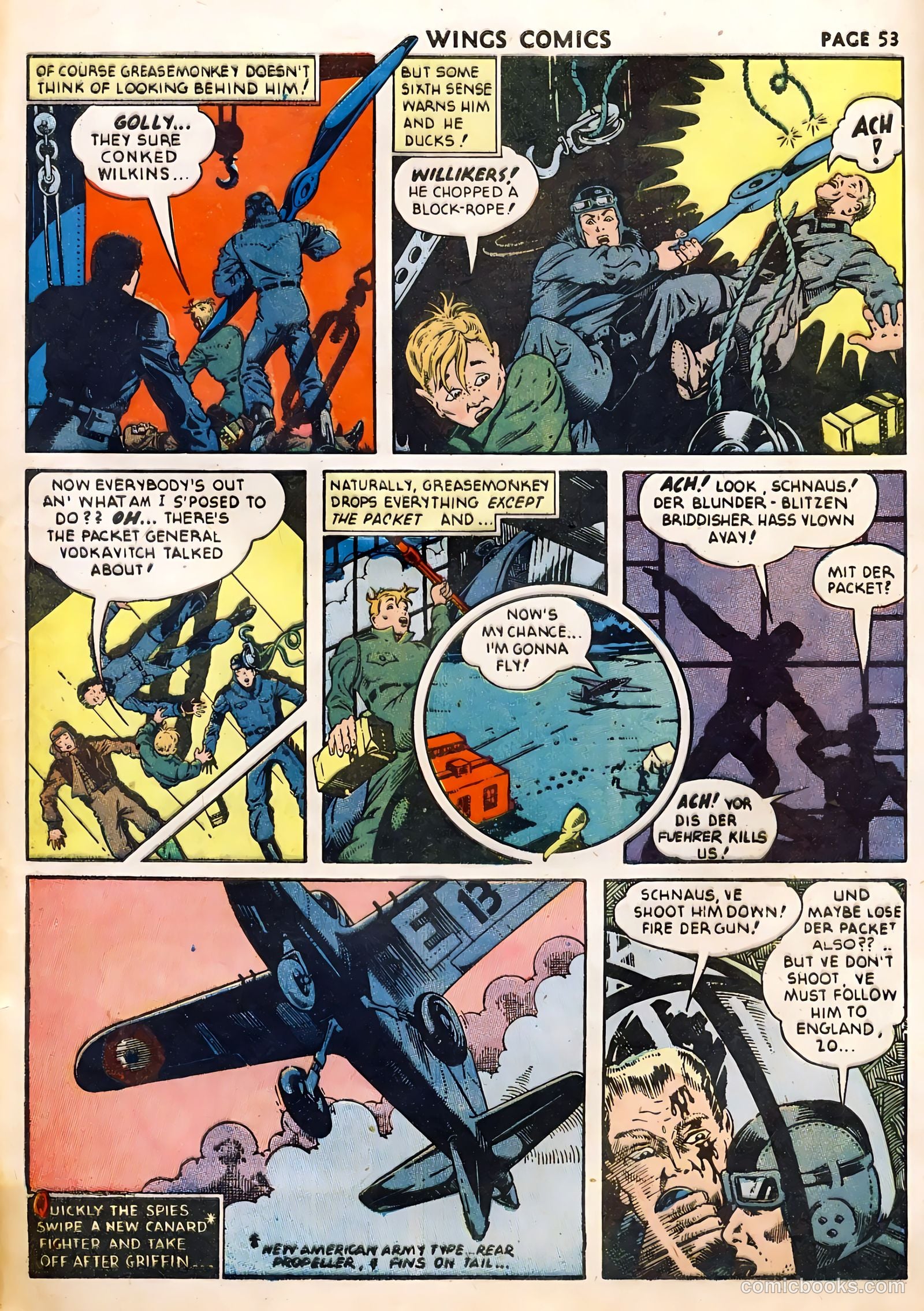 Wings Comics #22 (1942) — page 55 of 68