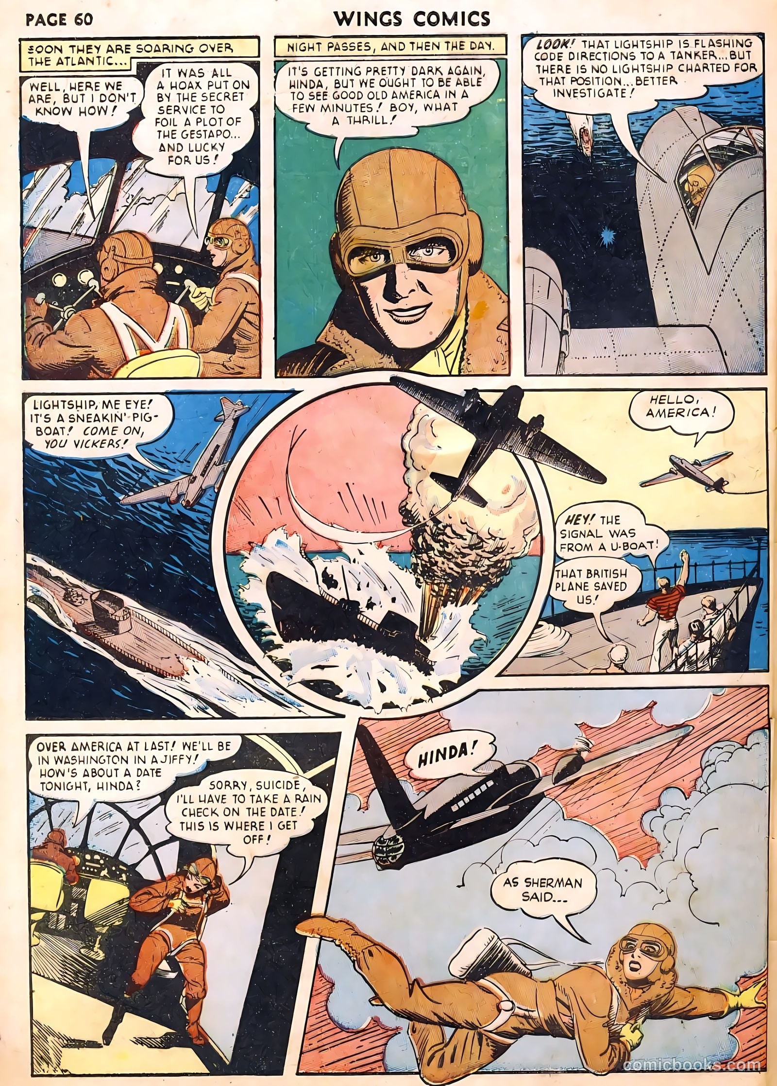 Wings Comics #22 (1942) — page 62 of 68