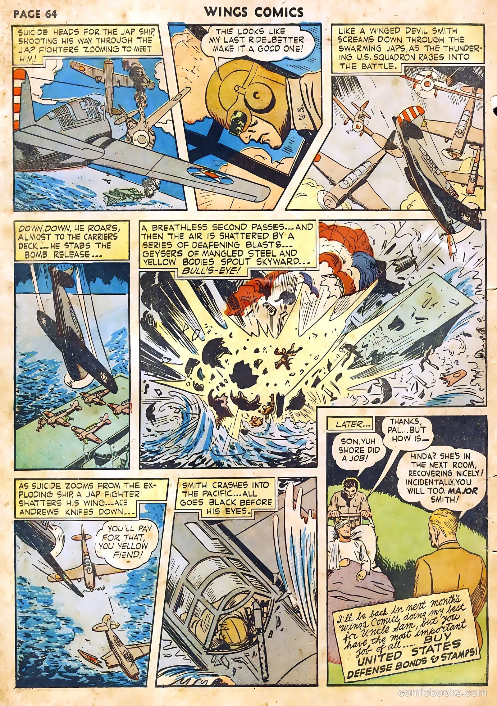Wings Comics #22 (1942) — page 66 of 68