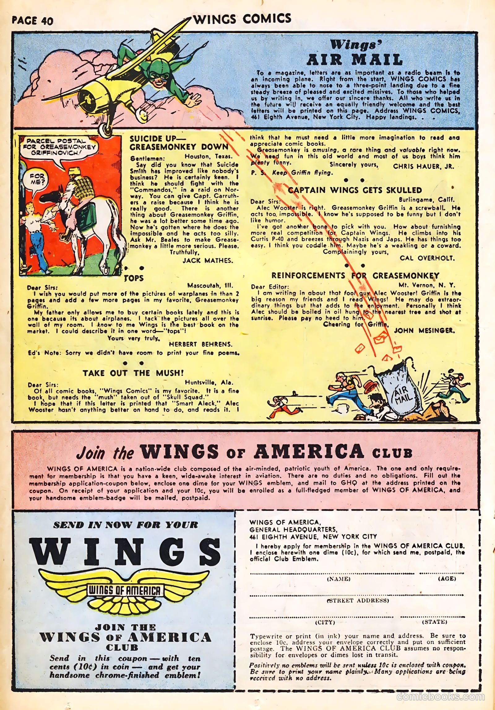 Wings Comics #23 (1942) — page 42 of 68