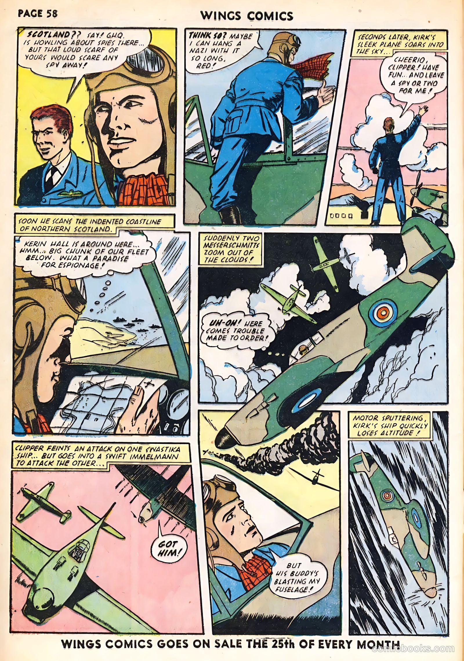 Wings Comics #23 (1942) — page 60 of 68