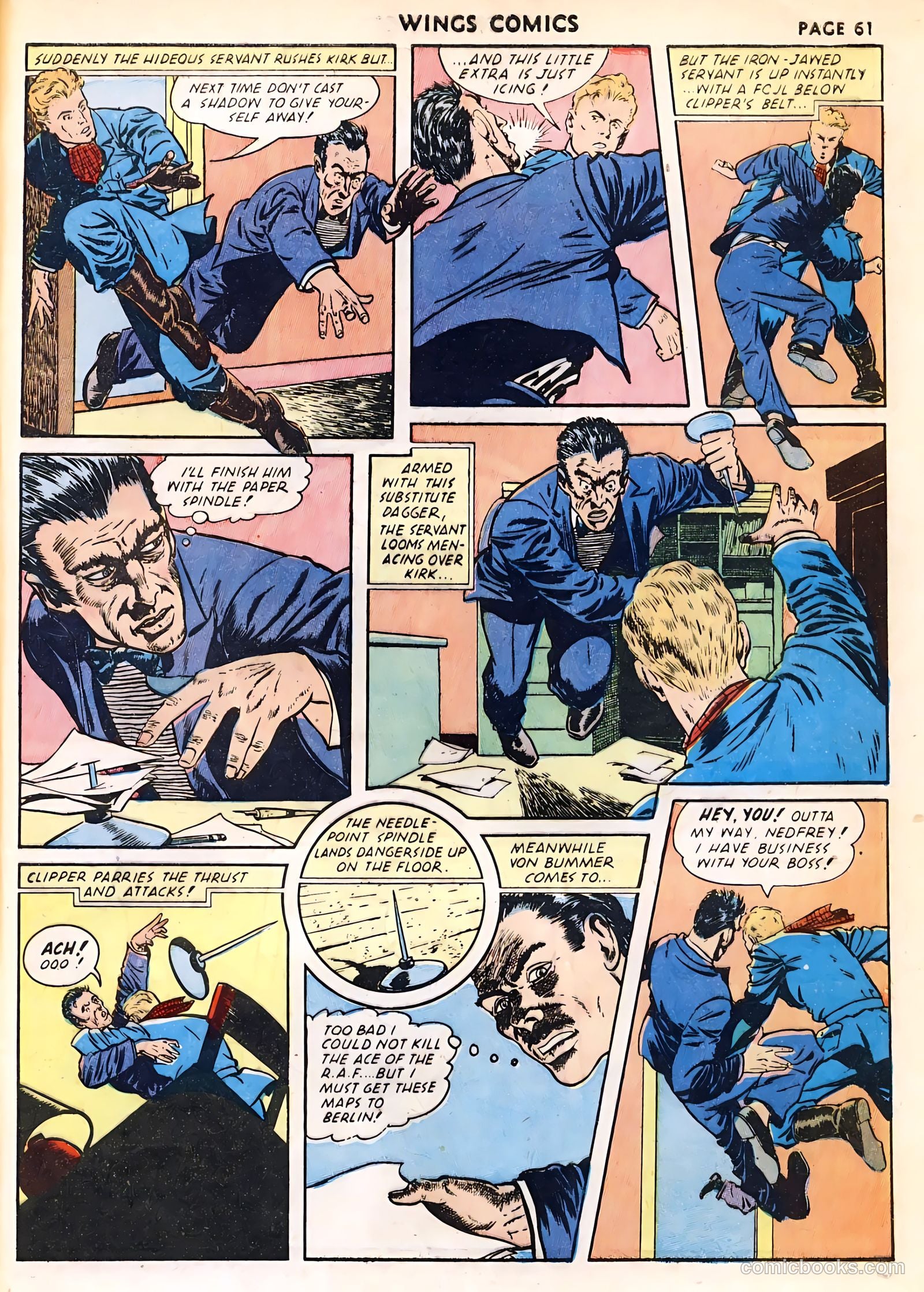 Wings Comics #23 (1942) — page 63 of 68