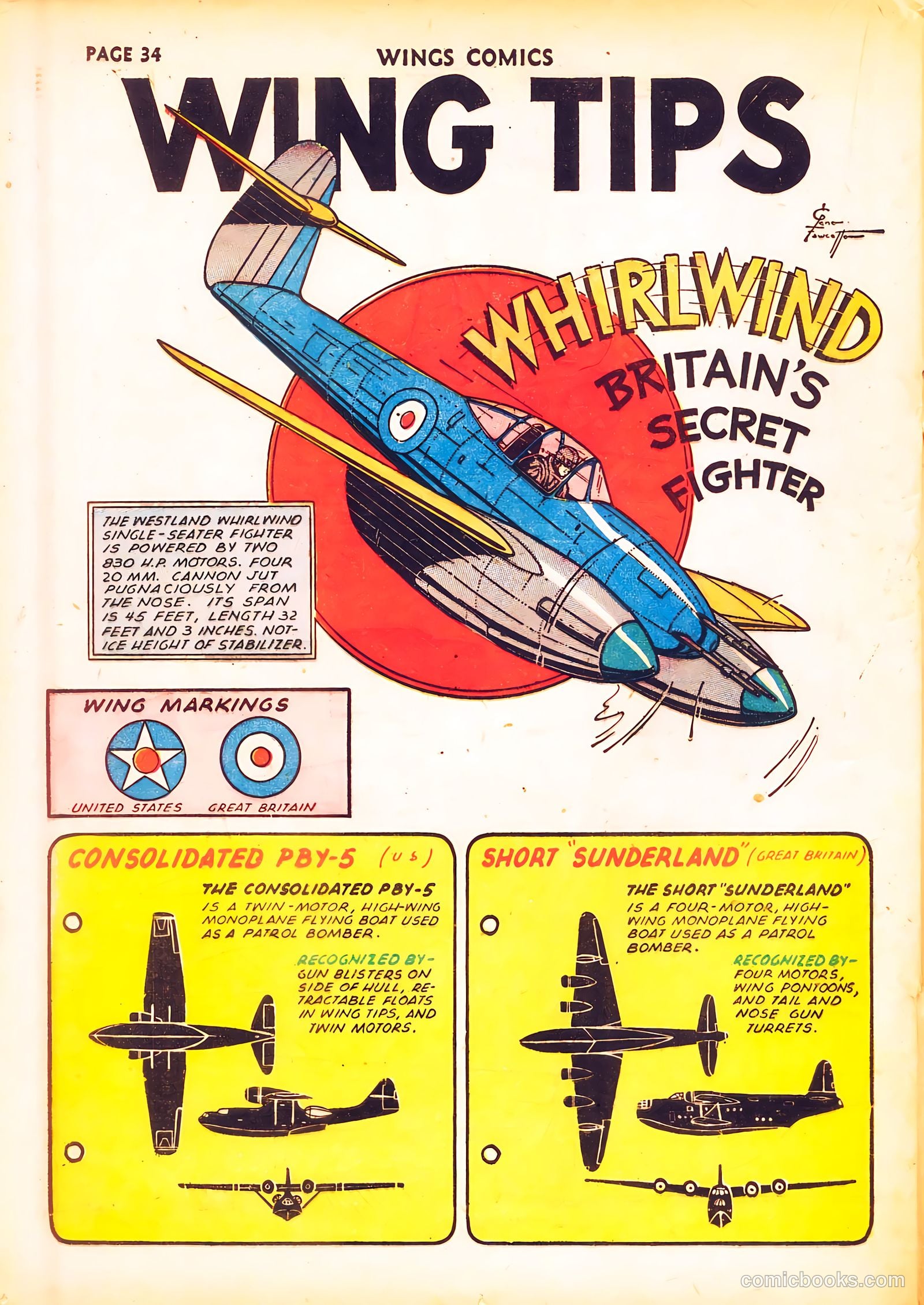 Wings Comics #24 (1942) — page 36 of 68