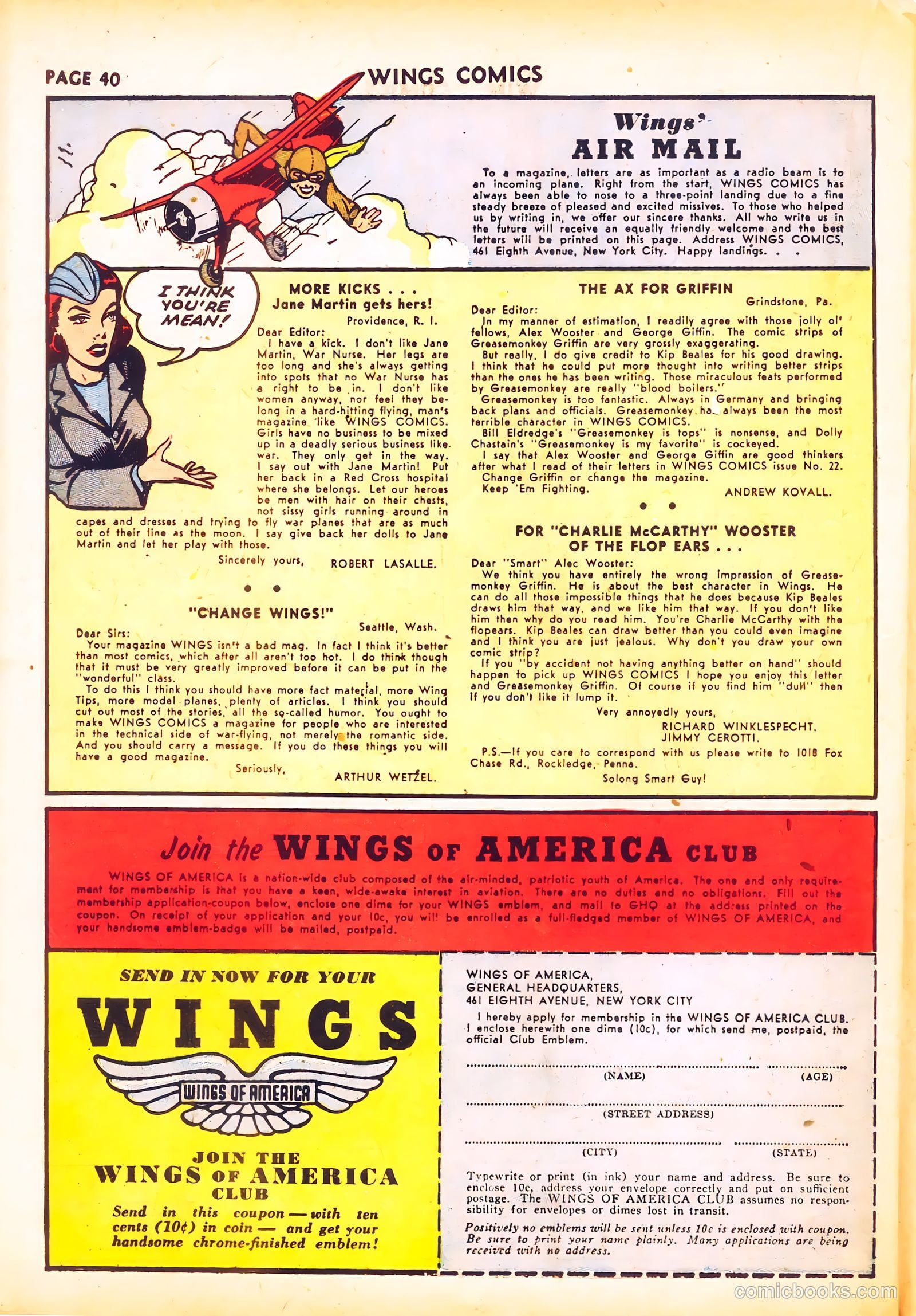 Wings Comics #24 (1942) — page 42 of 68