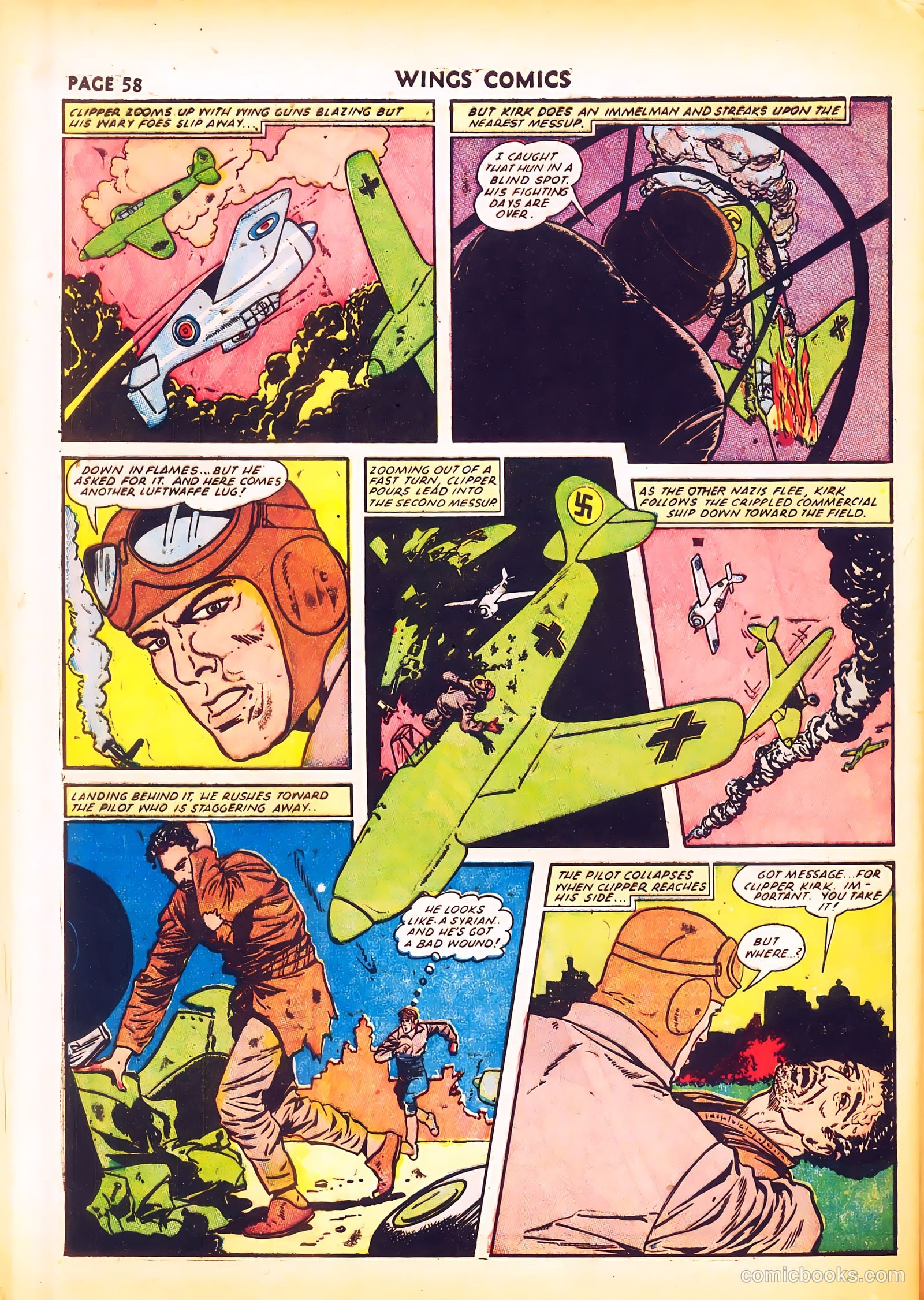 Wings Comics #24 (1942) — page 60 of 68