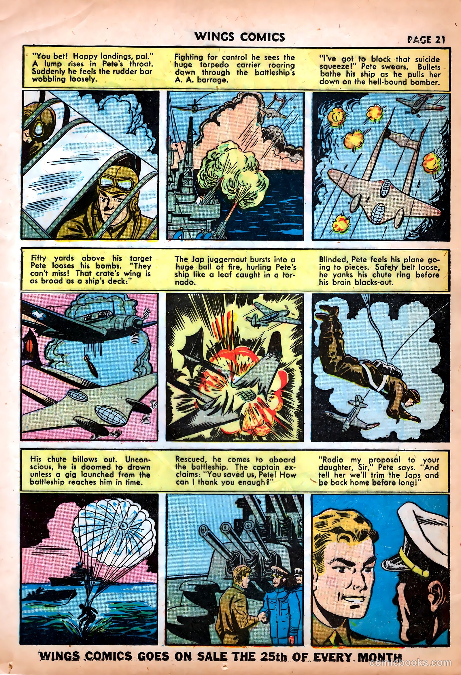 Wings Comics #25 (1942) — page 23 of 69