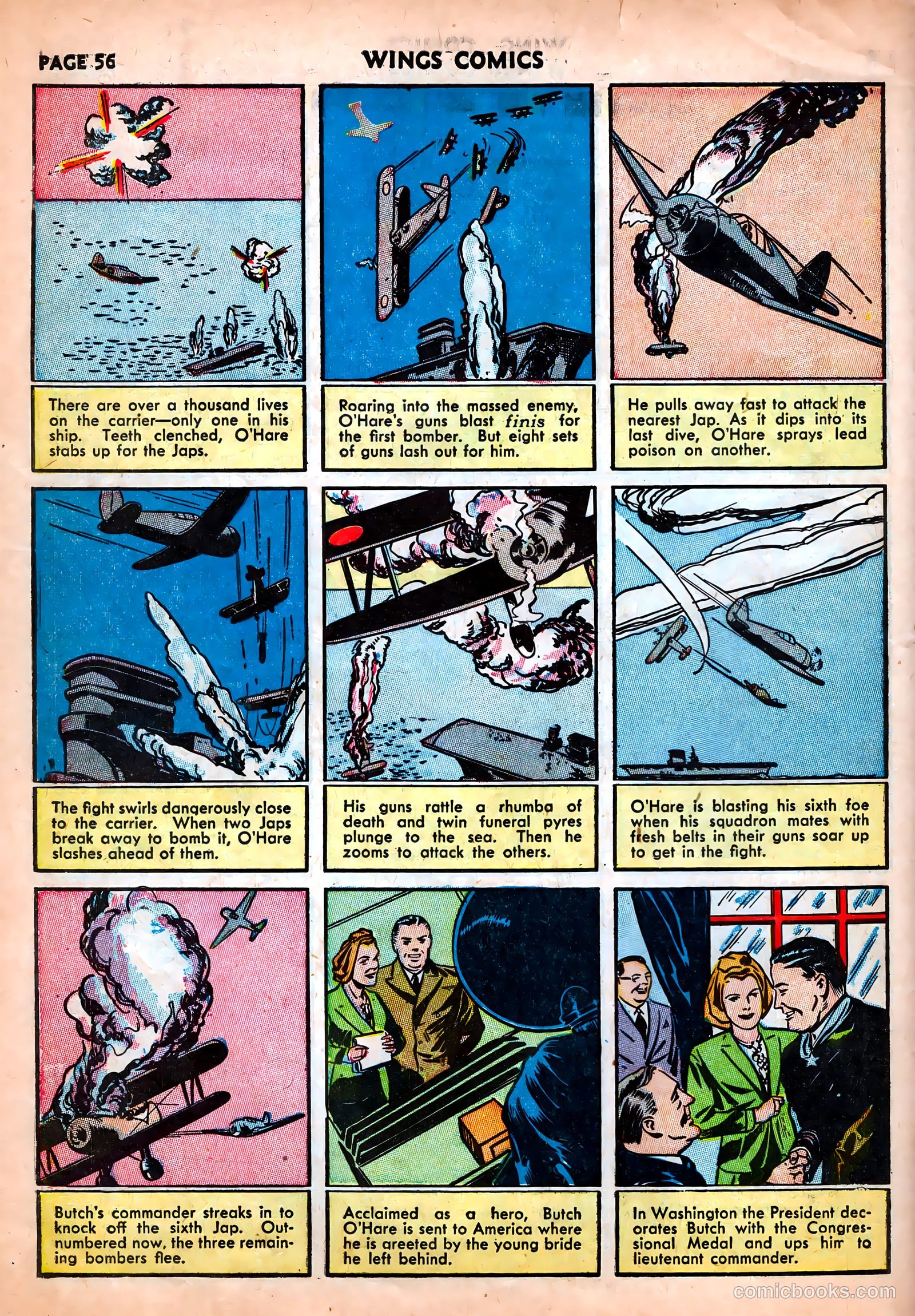 Wings Comics #25 (1942) — page 58 of 69