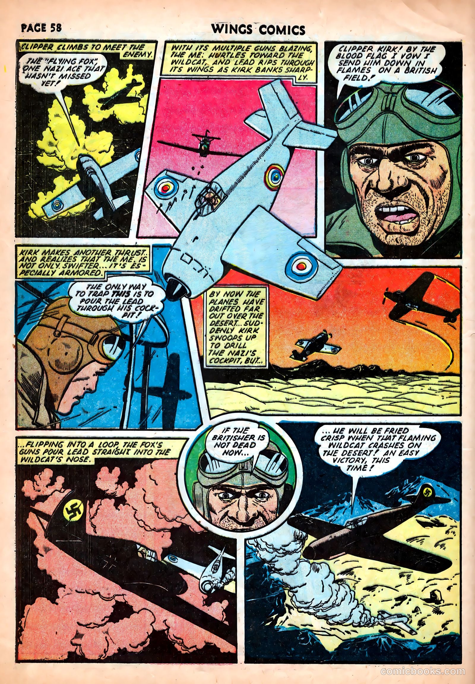 Wings Comics #25 (1942) — page 60 of 69