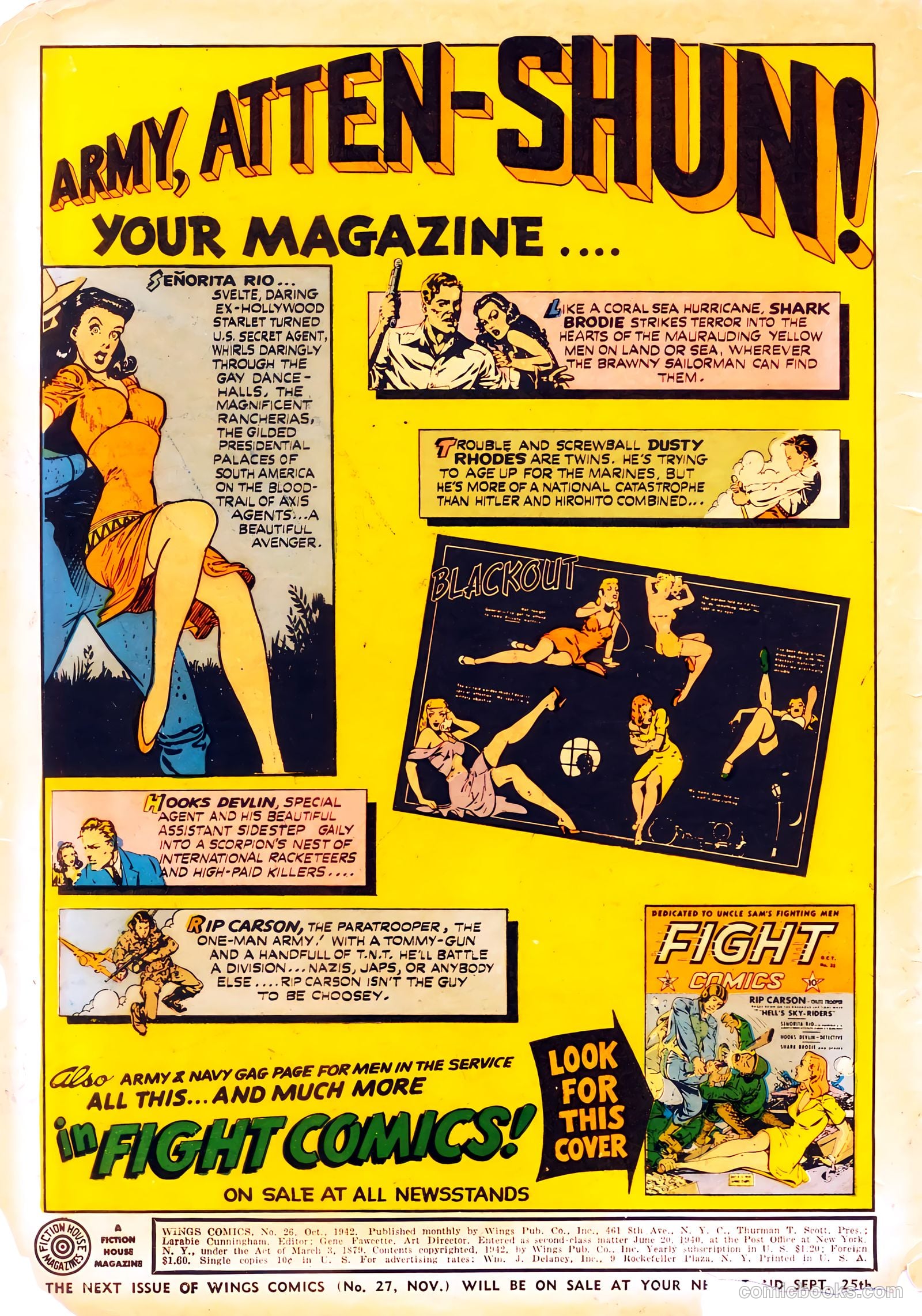 Wings Comics #26 (1942) — page 2 of 68