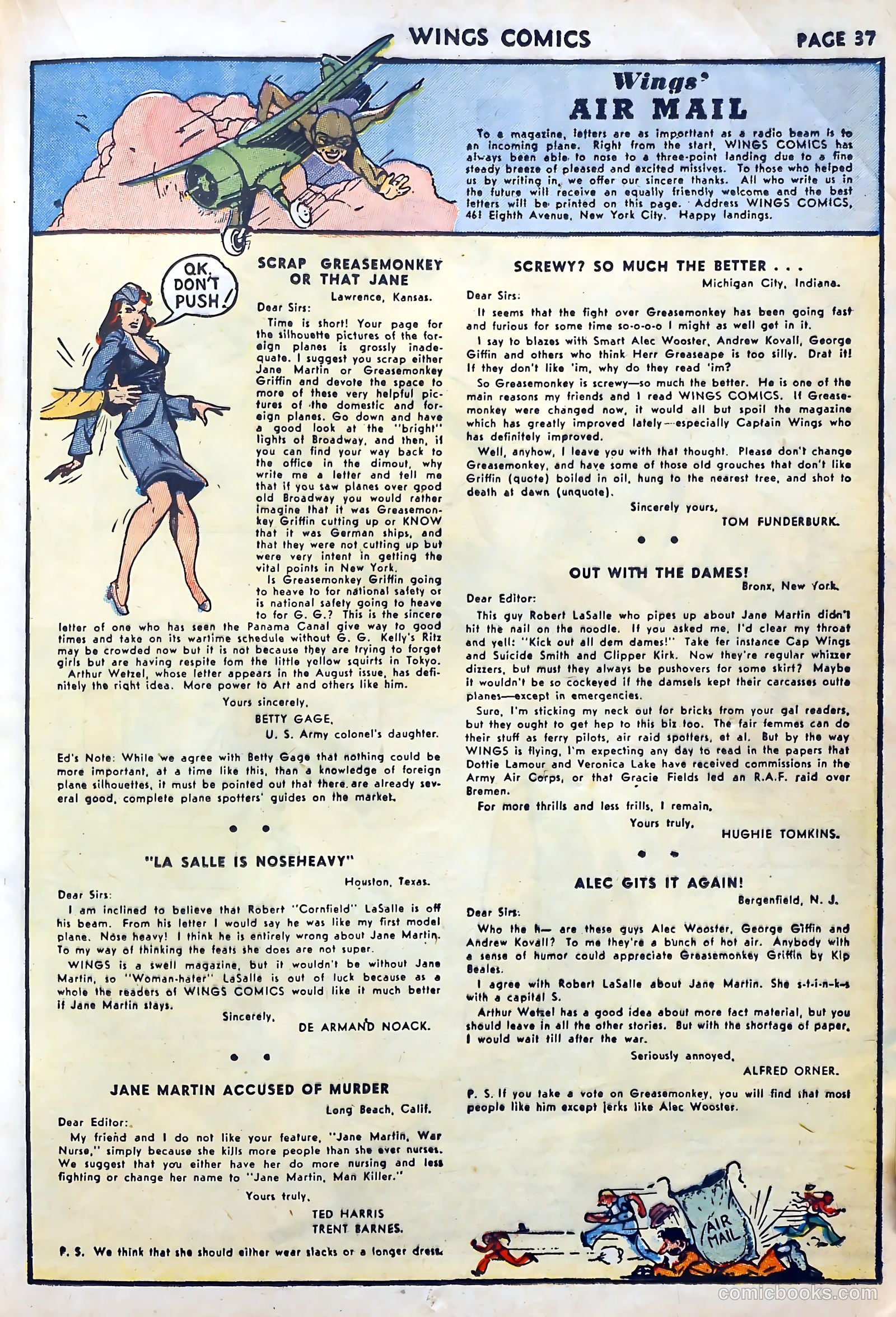 Wings Comics #27 (1942) — page 39 of 69